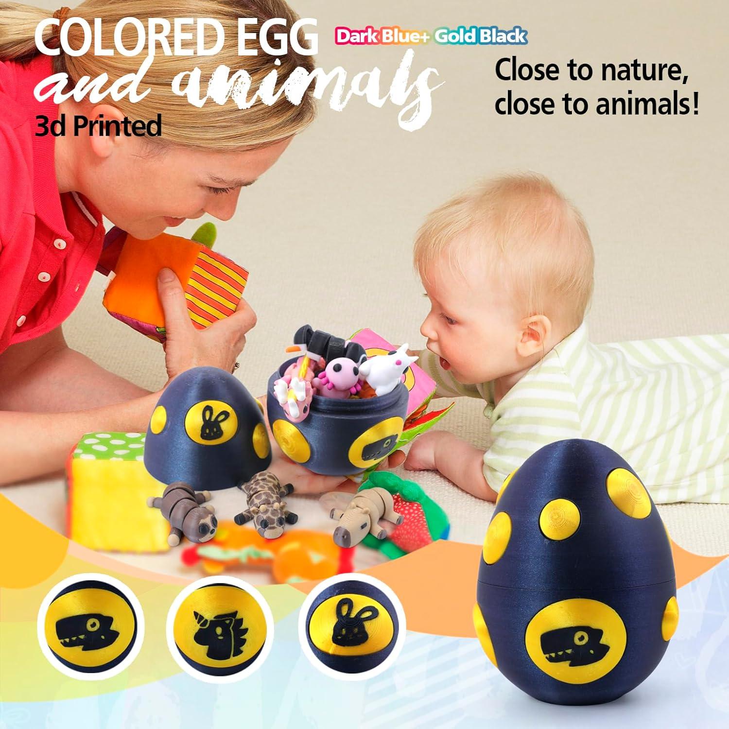 Conjunto de Figuras de Animales Articulados 3D HyBaiS - 3 Piezas