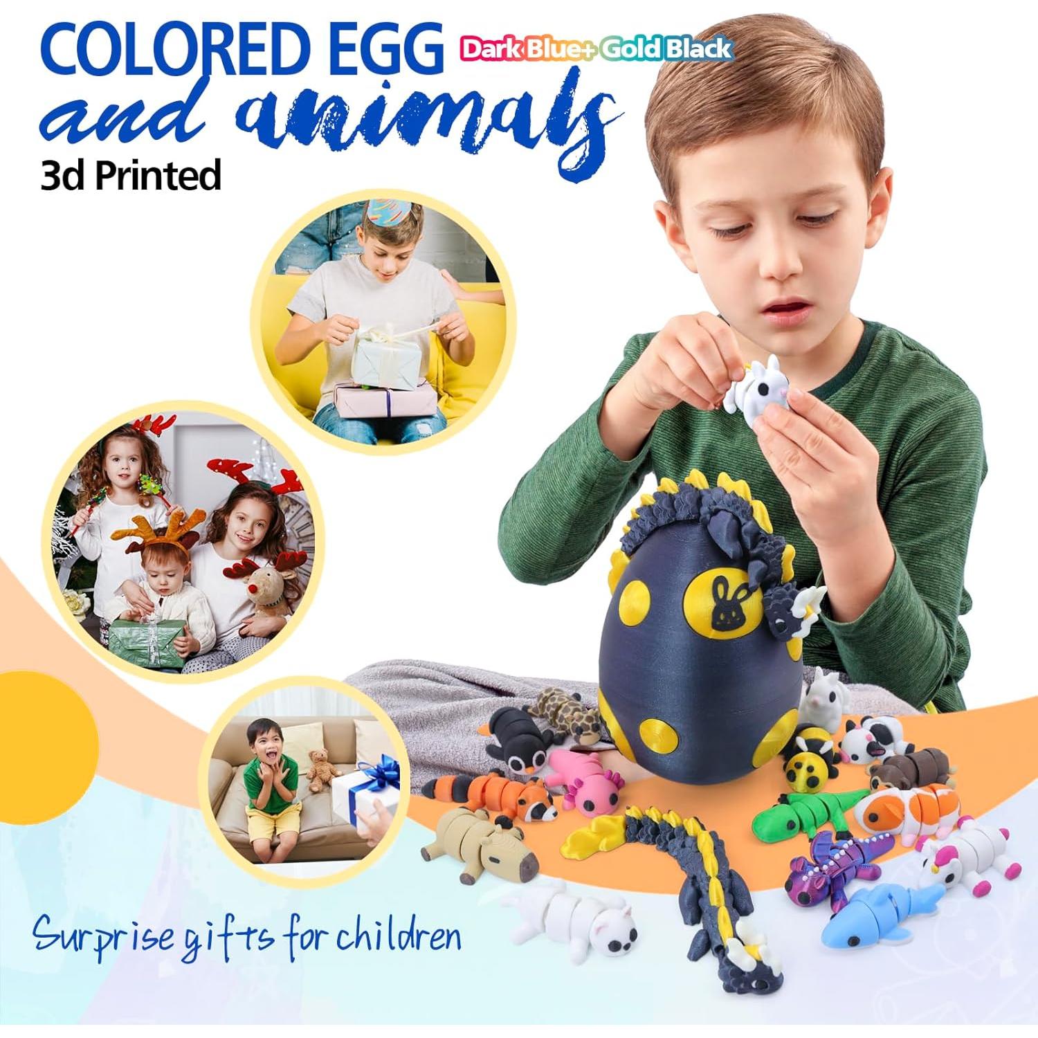 Conjunto de Figuras de Animales Articulados 3D HyBaiS - 3 Piezas