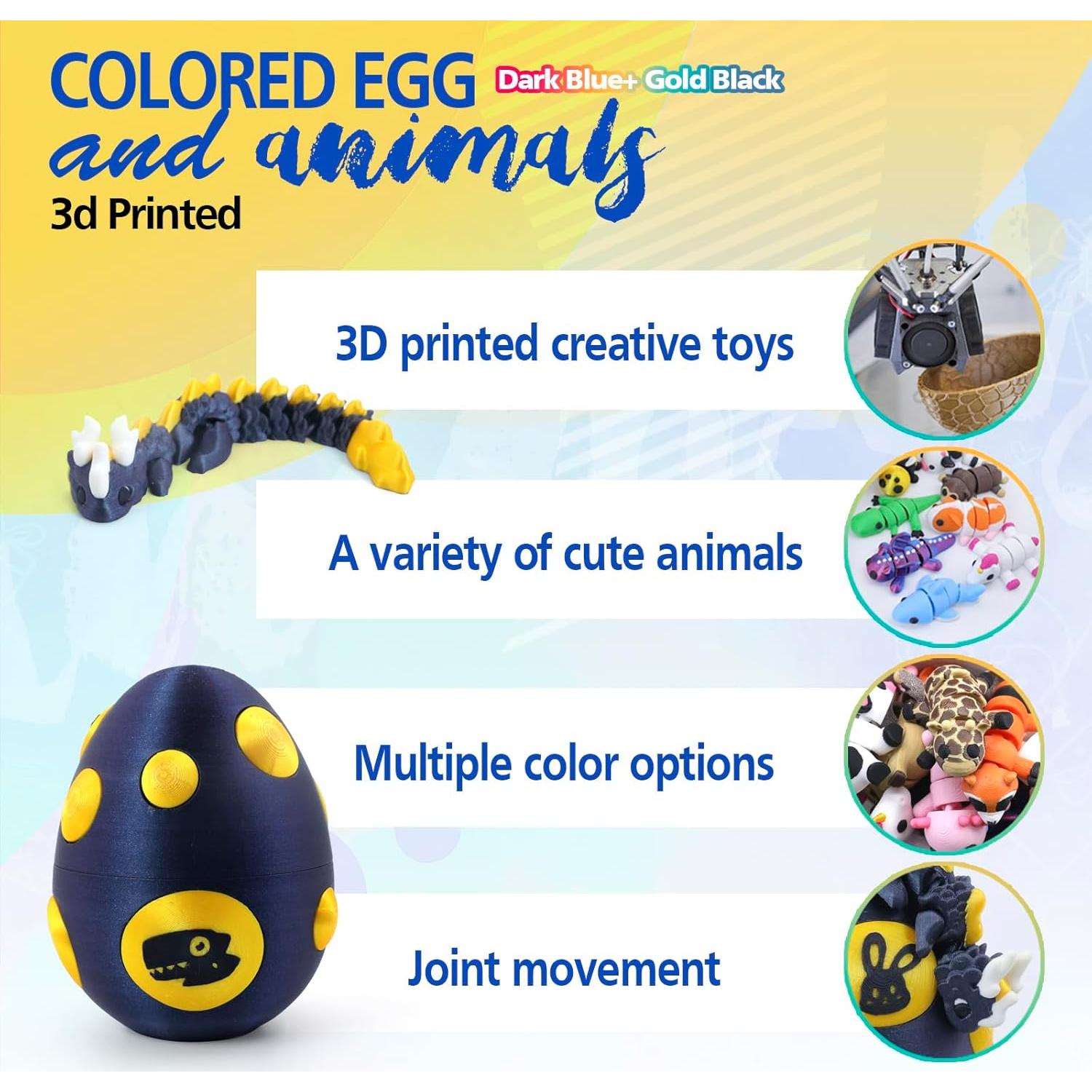 Conjunto de Figuras de Animales Articulados 3D HyBaiS - 3 Piezas