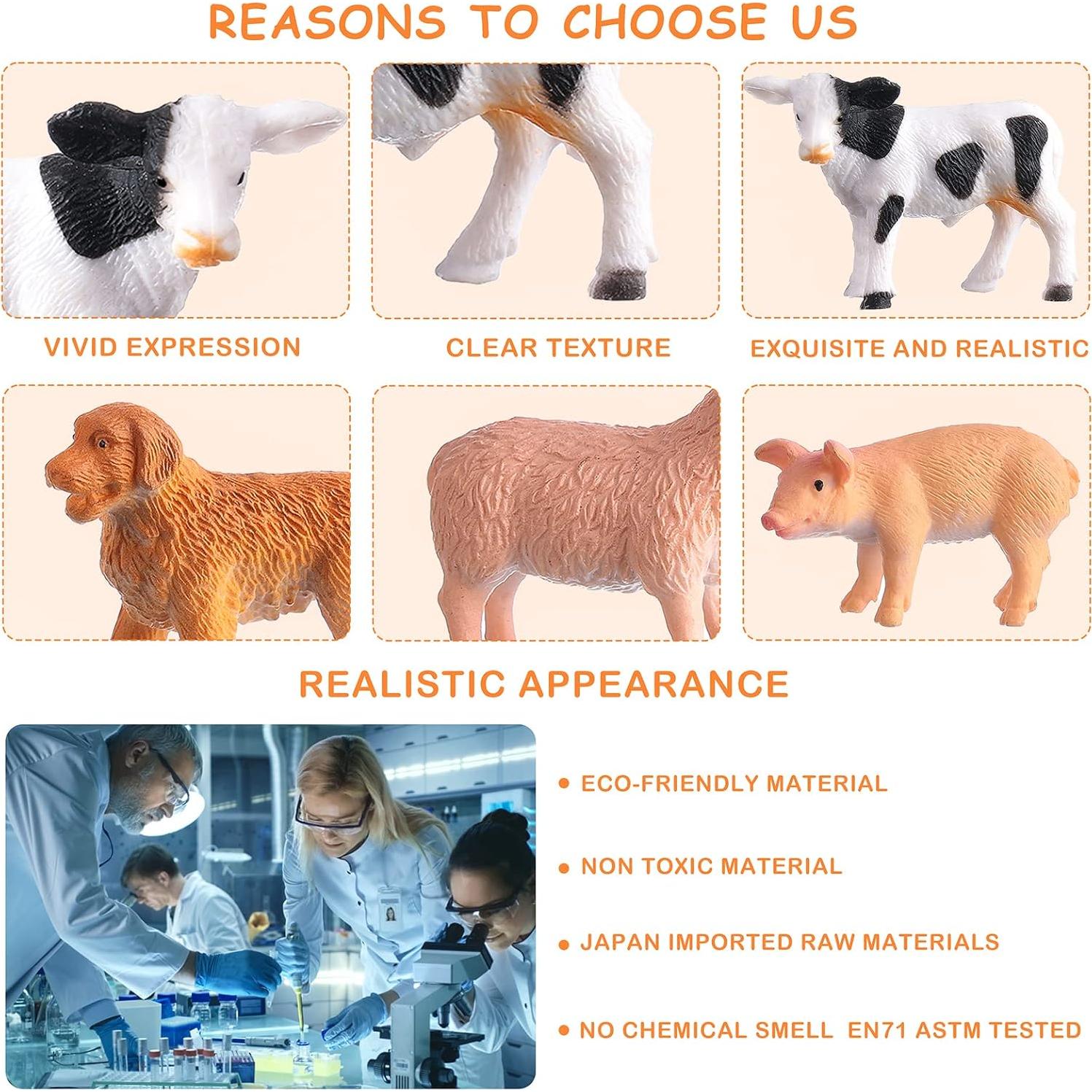 16 Figuras de Animales de Granja JOKFEICE - Juguetes Educativos