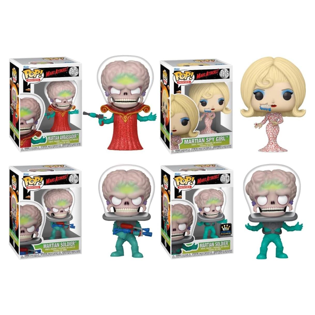 Conjunto Funko Pop! Mars Attacks - 4 Figuras de Vinilo