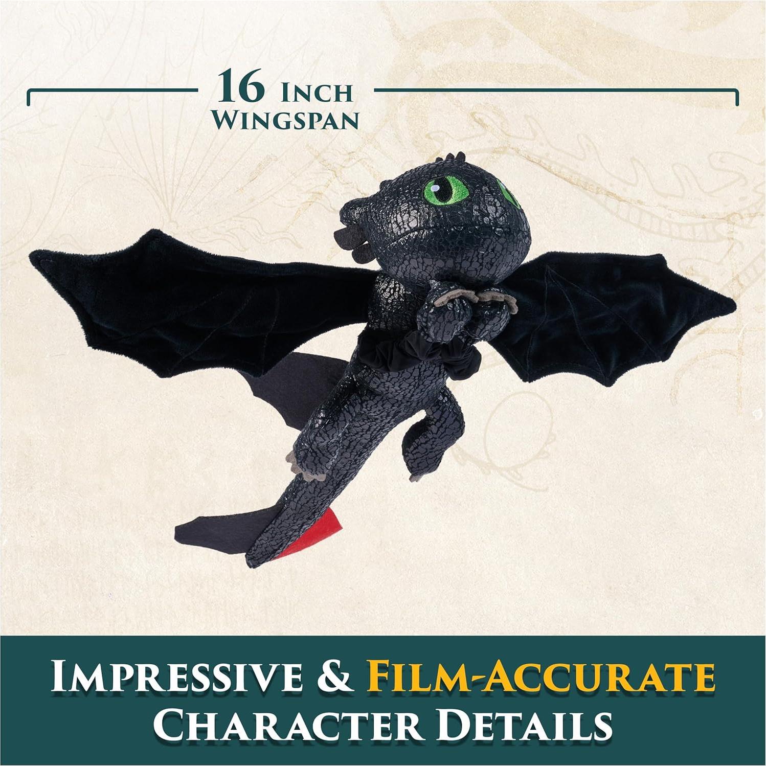 Peluche Toothless 30 cm Cómo Entrenar a Tu Dragón - Juguete Volador