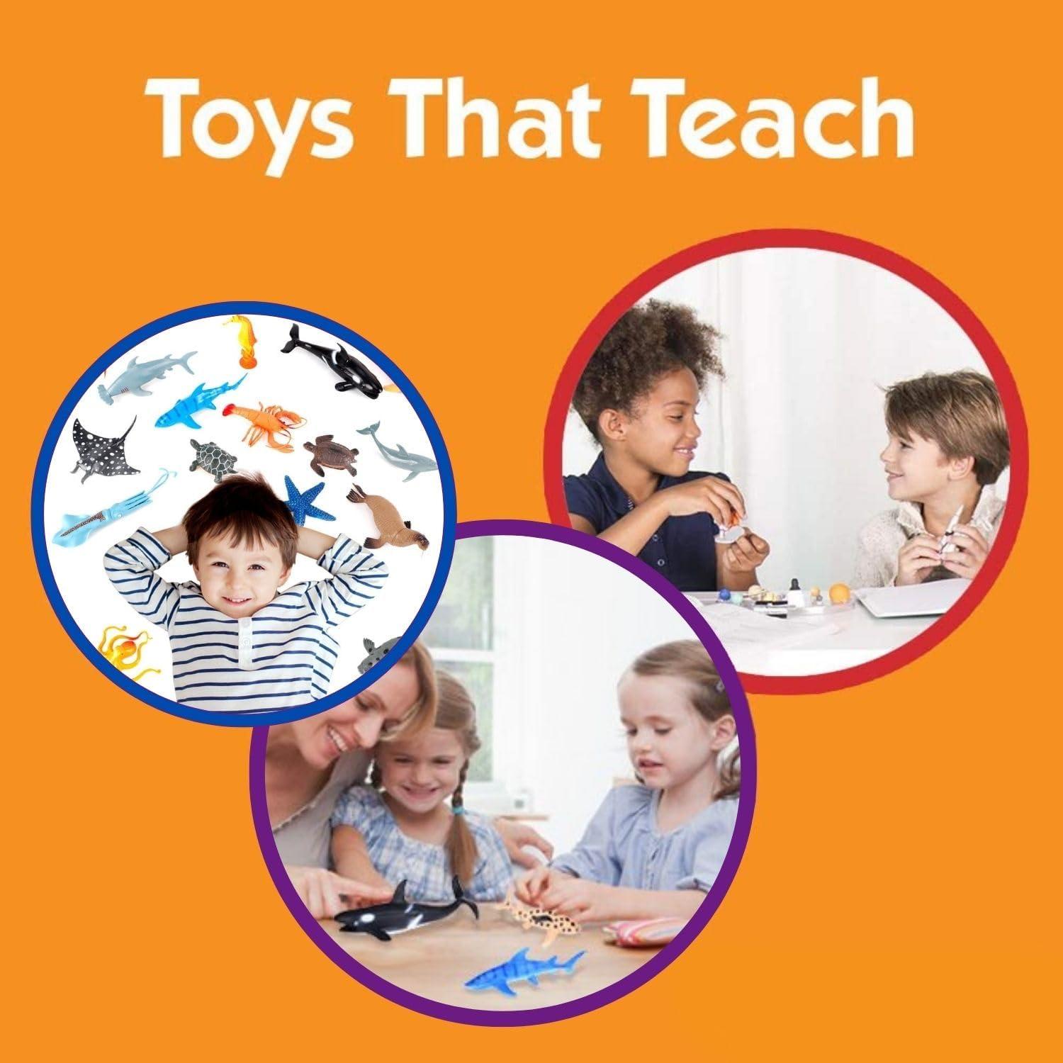 Juguetes de Animales Marinos Liberty Imports - 16 Figuras Realistas