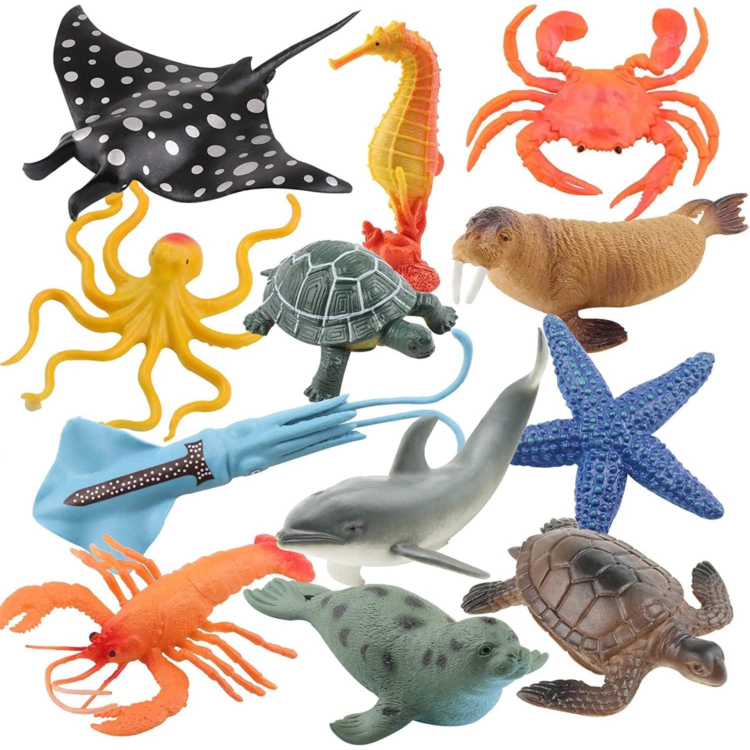 Juguetes de Animales Marinos Liberty Imports - 16 Figuras Realistas