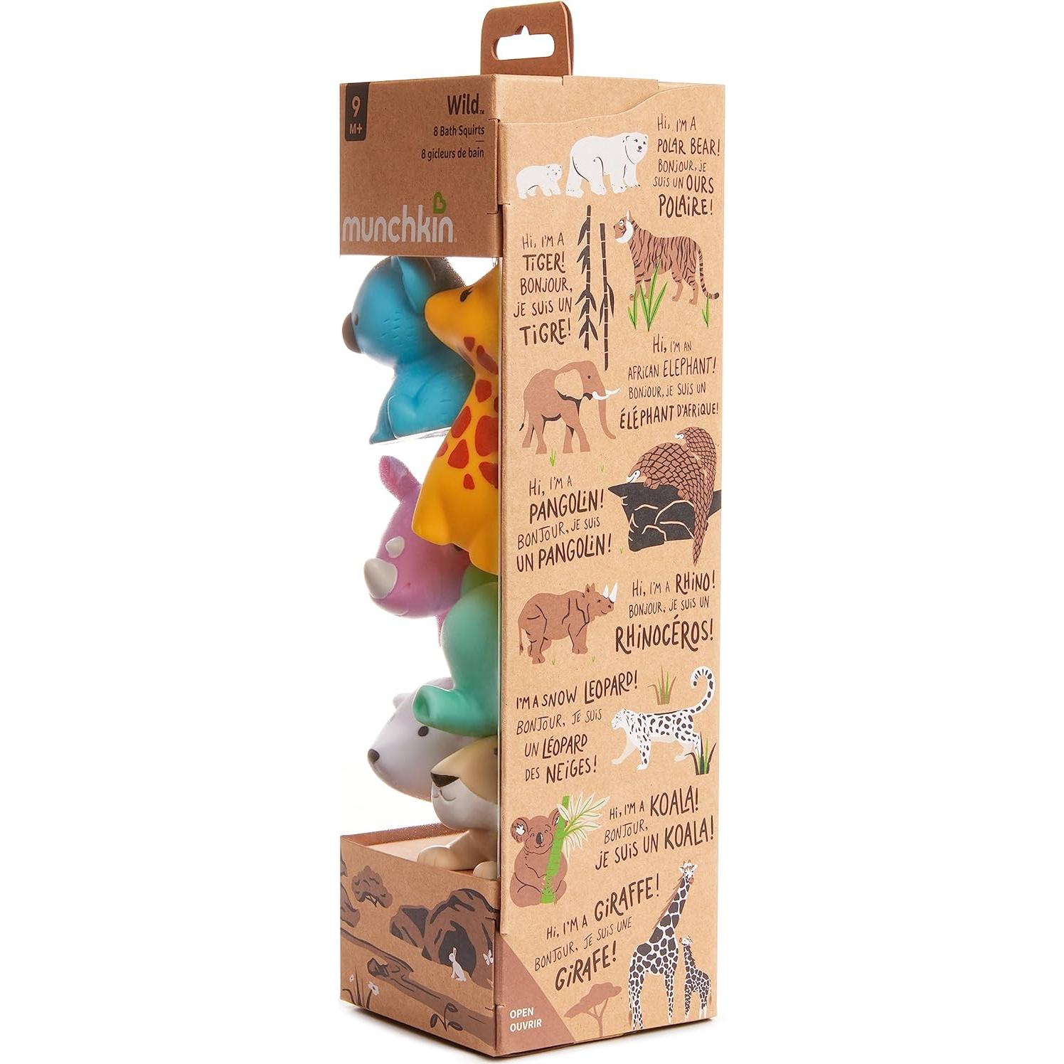 Juguete de Baño Munchkin 8 Animales Salvajes Flotantes