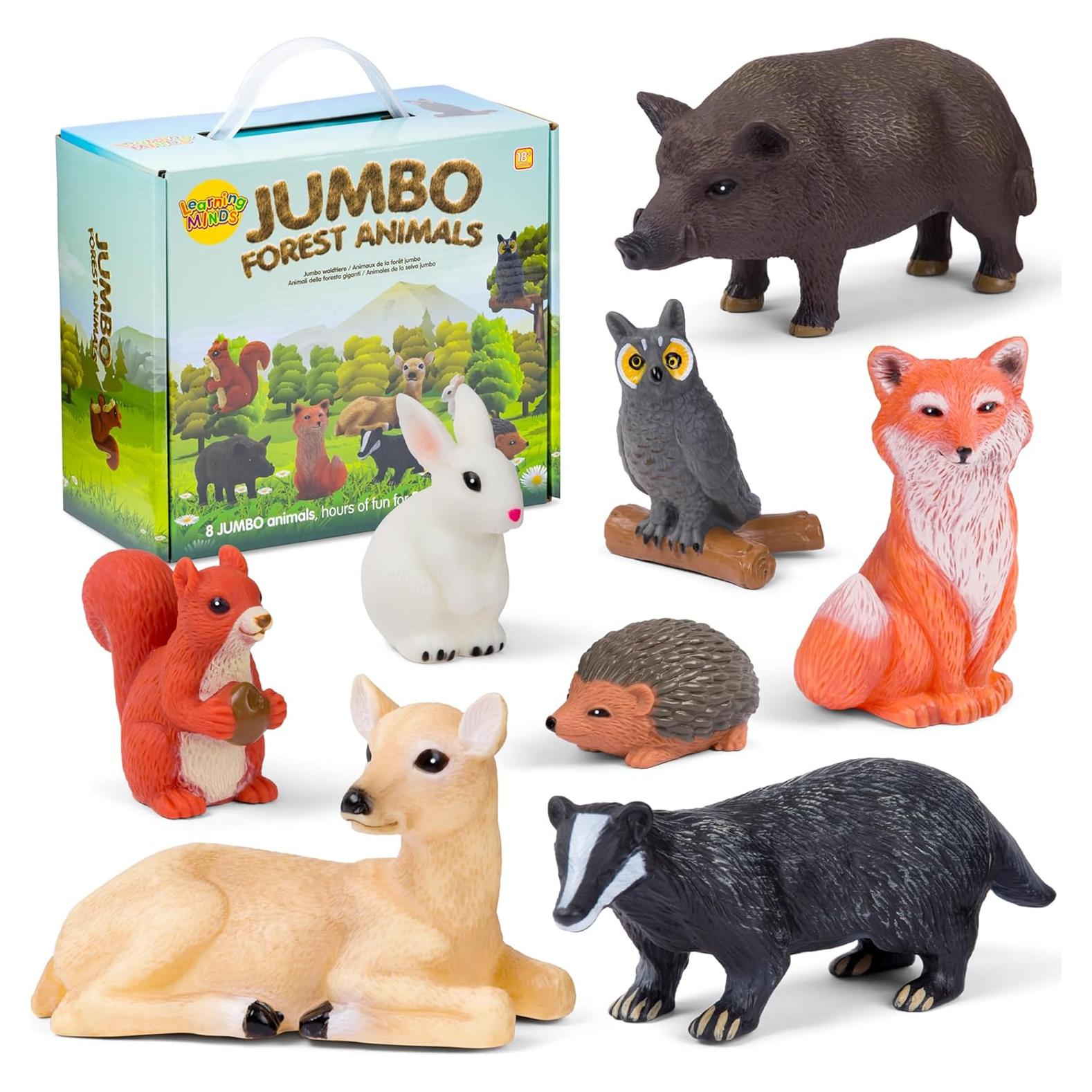 Juego de 8 Figuras Gigantes de Animales del Bosque Learning Minds