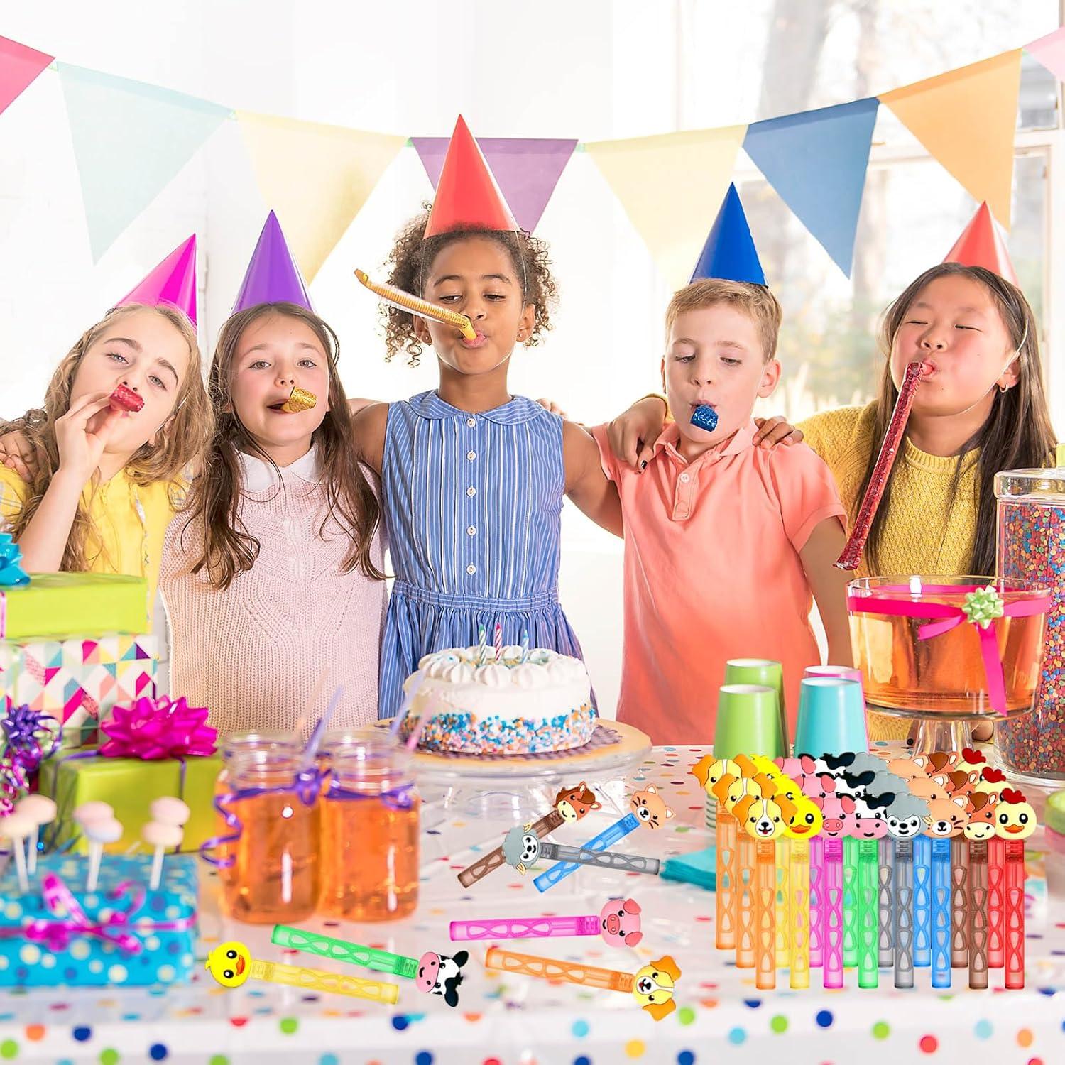 Varitas de Burbujas de Animales de Granja - 24 Piezas Uoyoi