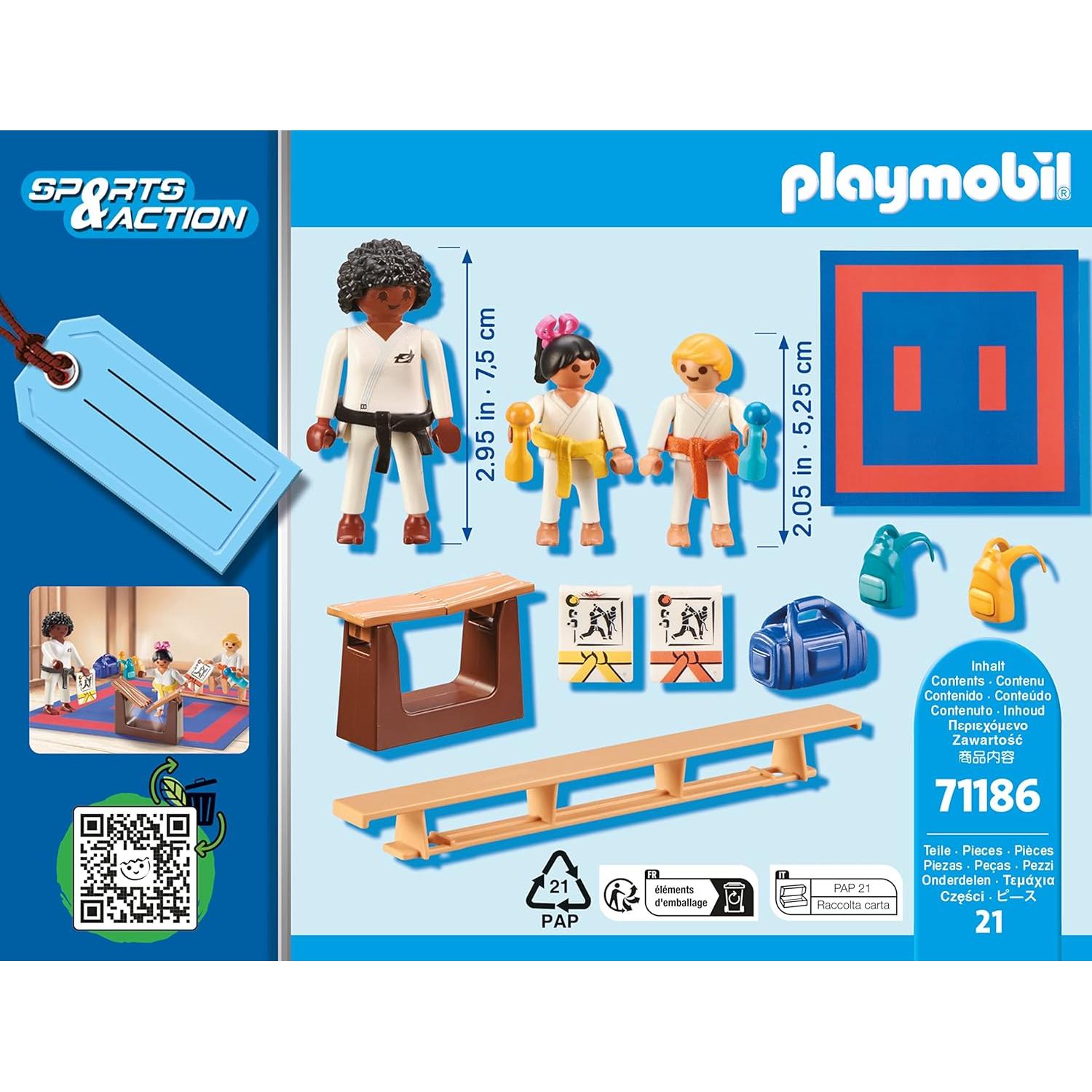 Playmobil Entrenamiento de Karate 71186 con Maestro y Estudiantes