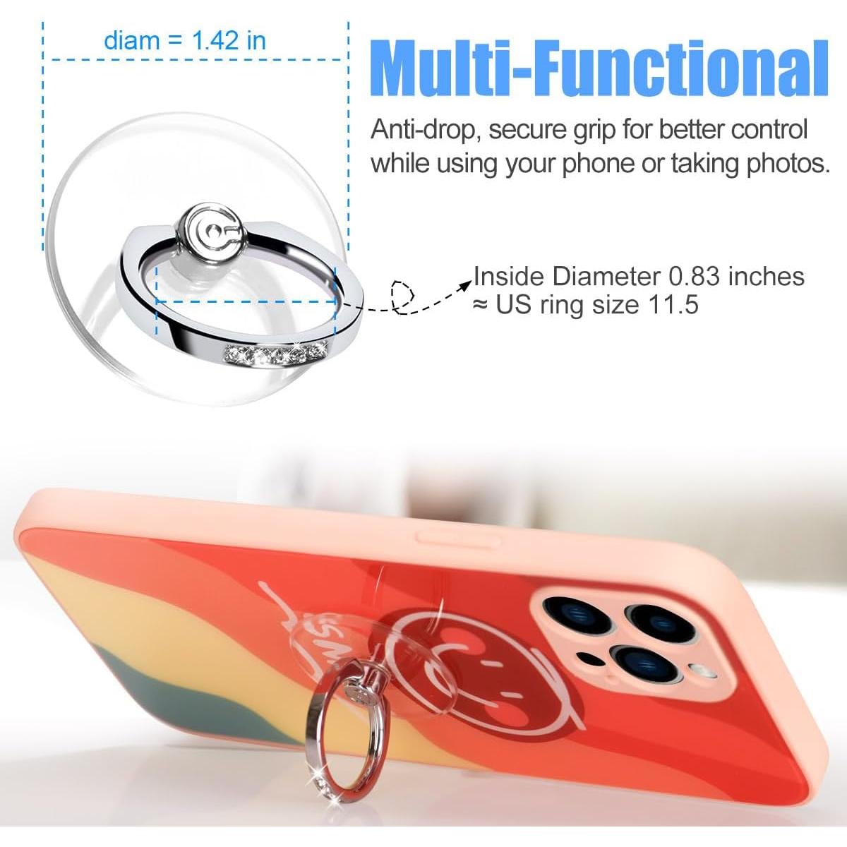 Soporte de Anillo Transparente EI Sonador 2 Diamantes Dorados