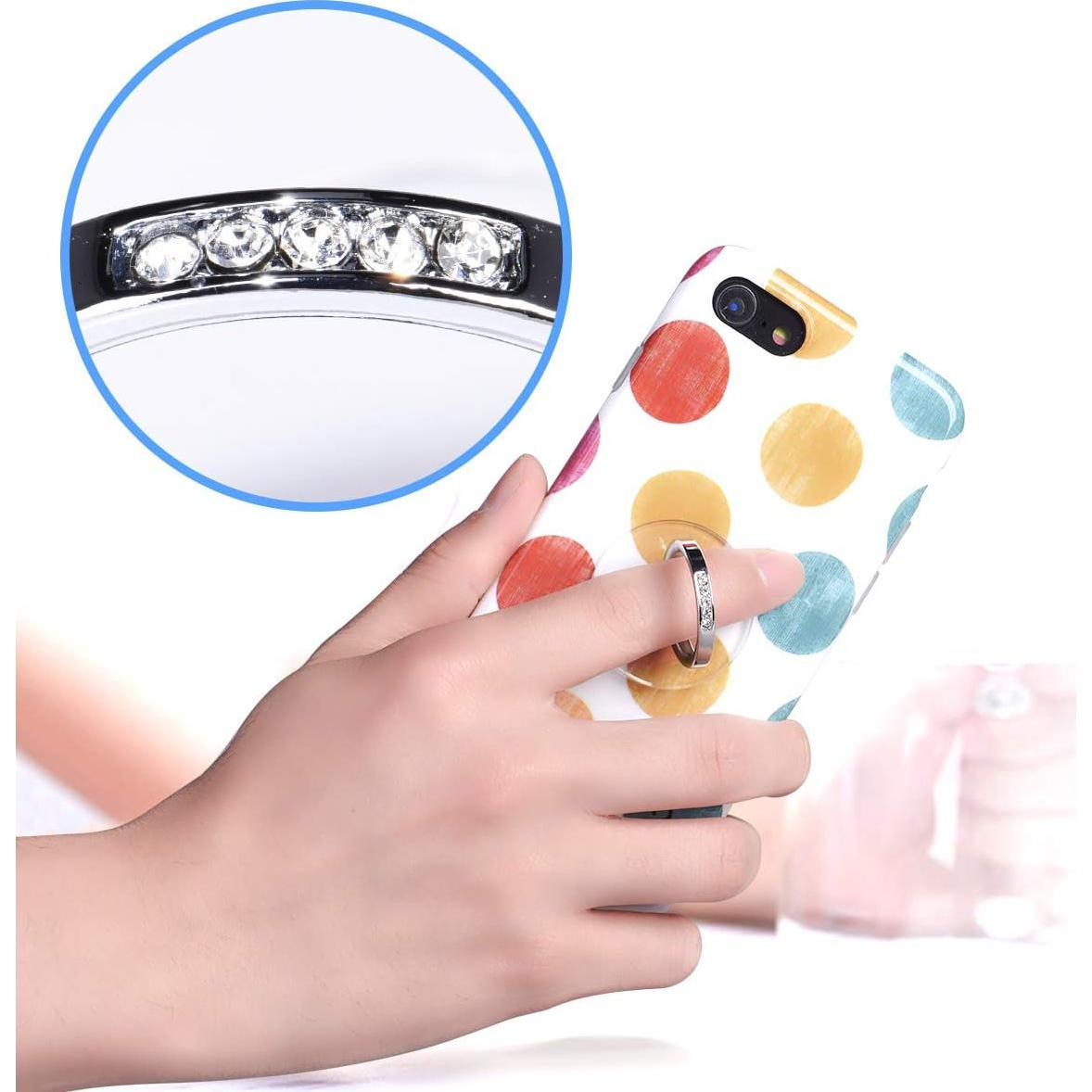 Soporte de Anillo Transparente EI Sonador 2 Diamantes Dorados