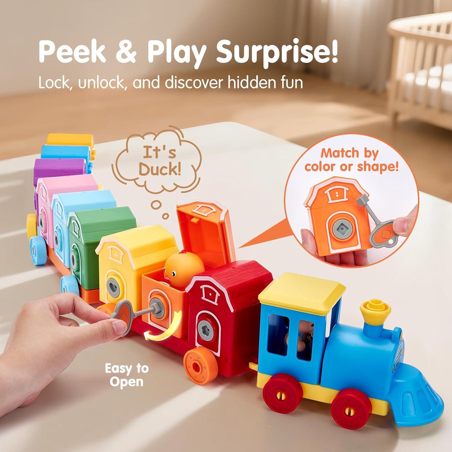 Set de Tren Montessori Hahaland con Animales y Títeres - 30.5x20.5cm