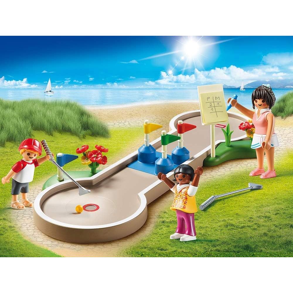 Playmobil Mini Golf Set 70092 con 3 Figuras y Accesorios