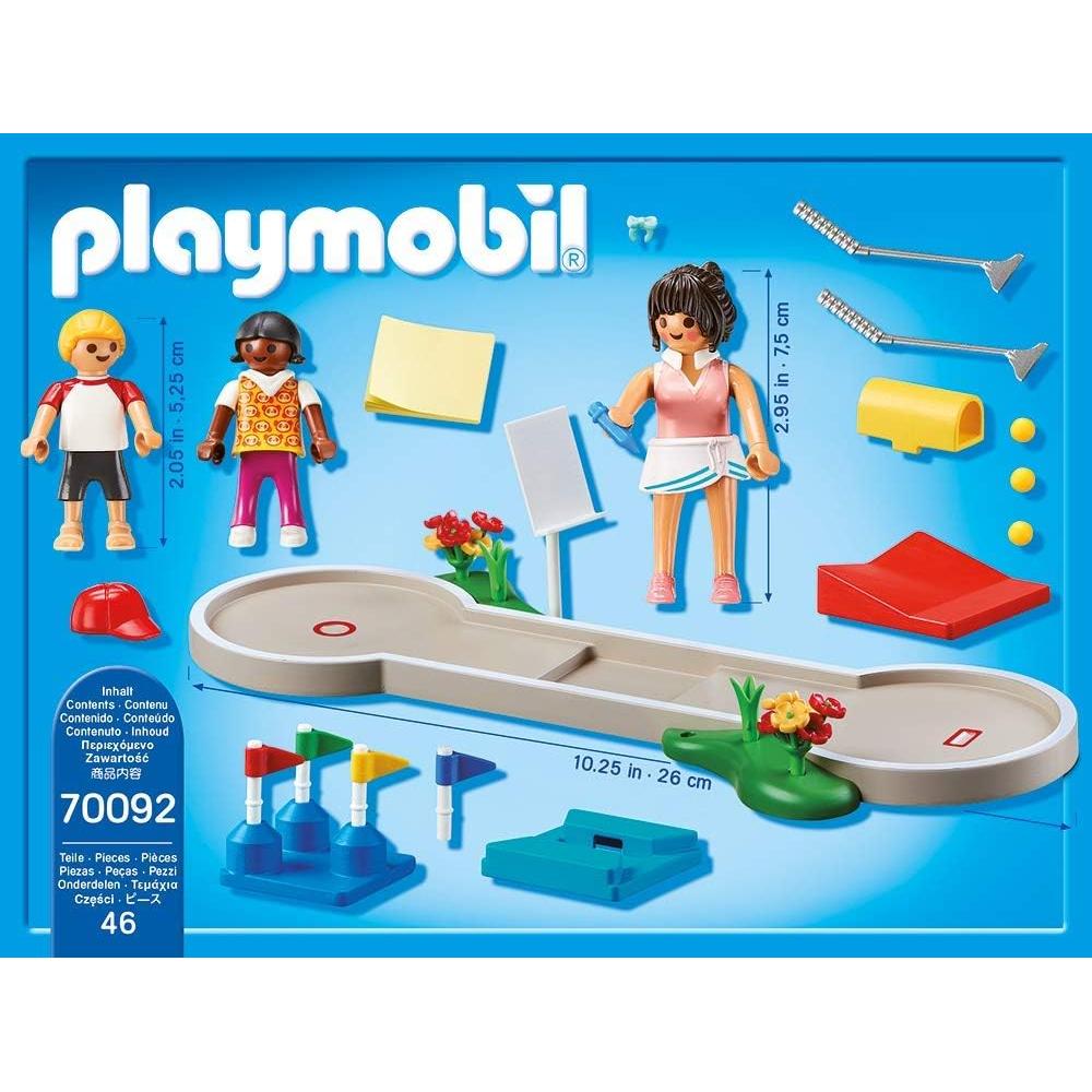Playmobil Mini Golf Set 70092 con 3 Figuras y Accesorios