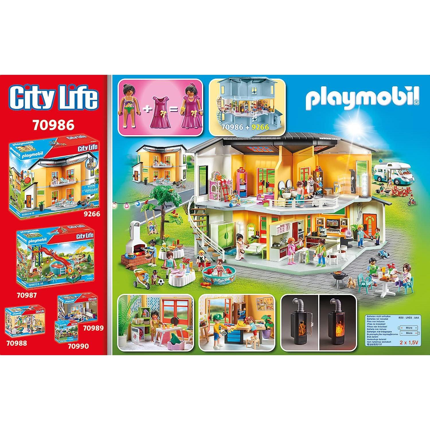 Extensión de Piso Casa Moderna Playmobil 70986 58,5x38,5cm