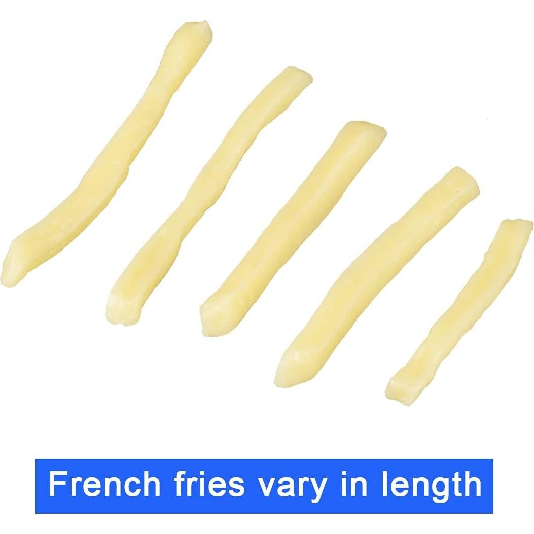 15 Piezas de Papas Fritas Falsas Realistas PVC 7-10cm