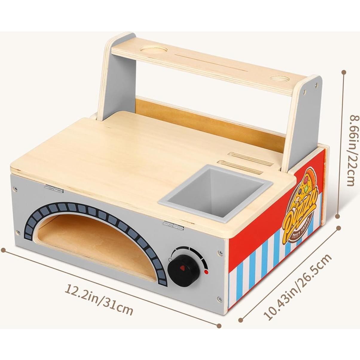 Conjunto de Juego de Pizzería de Madera OOOK 30.99x26.42cm