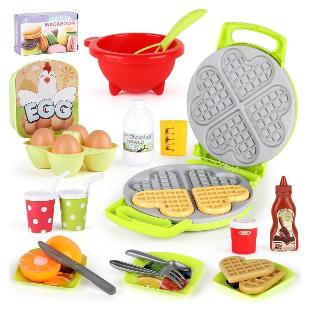Juego de Cocina 27 Piezas Waffle BL para Niños 3-8 Años