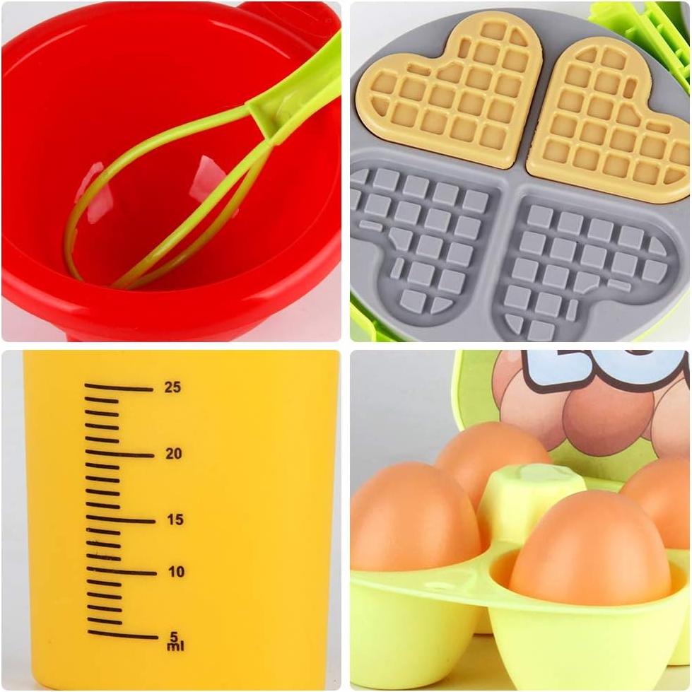 Juego de Cocina 27 Piezas Waffle BL para Niños 3-8 Años