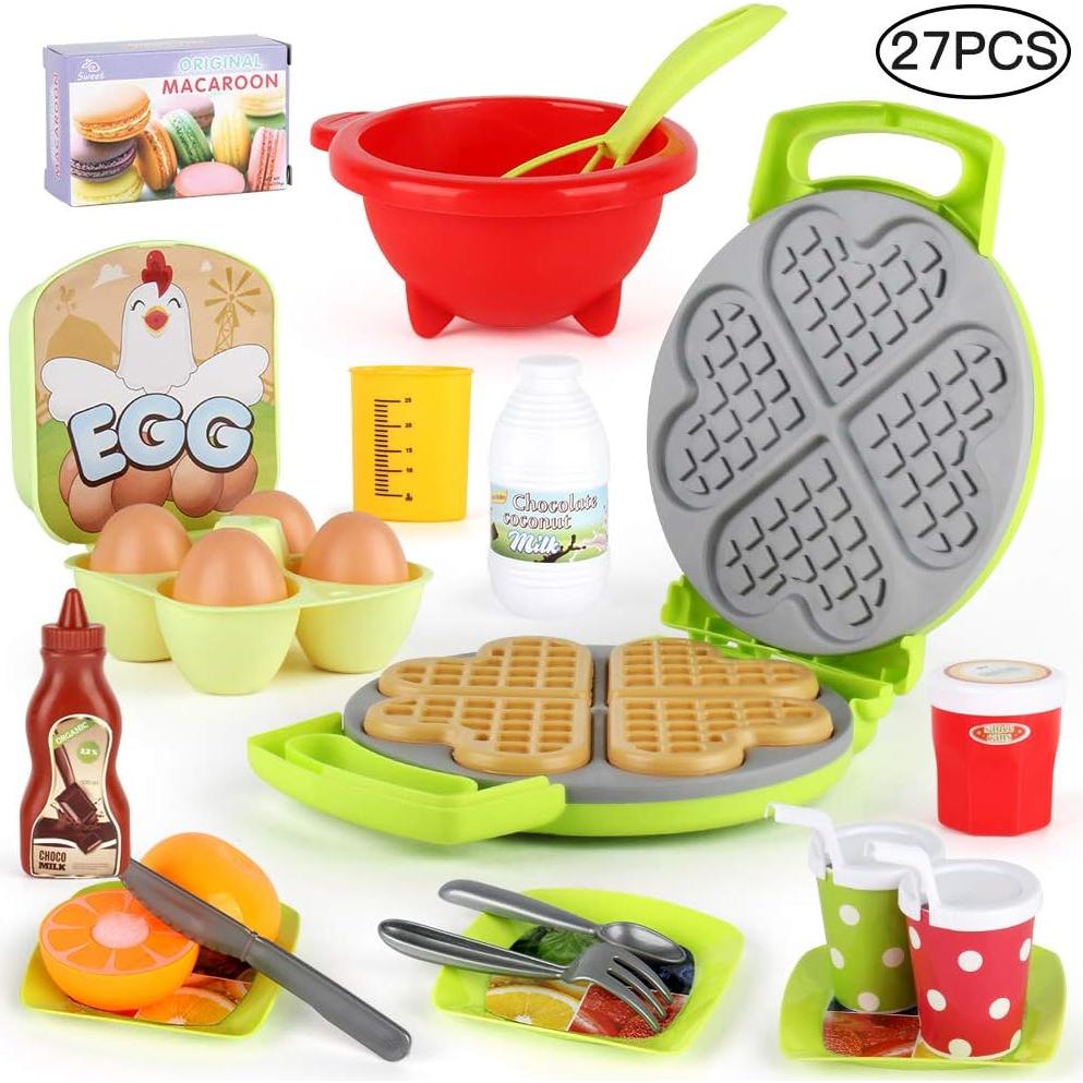 Juego de Cocina 27 Piezas Waffle BL para Niños 3-8 Años