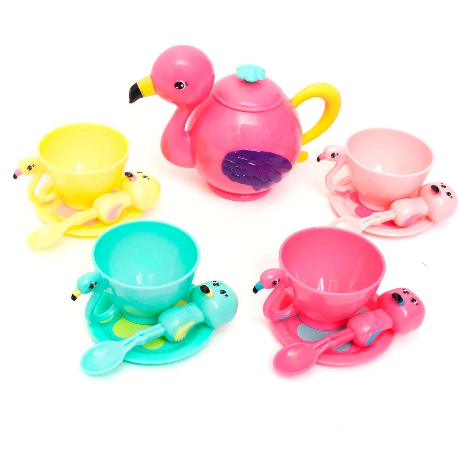 Juego de Té de Flamenco Boley Zoo Troop - 13 Piezas para Niños