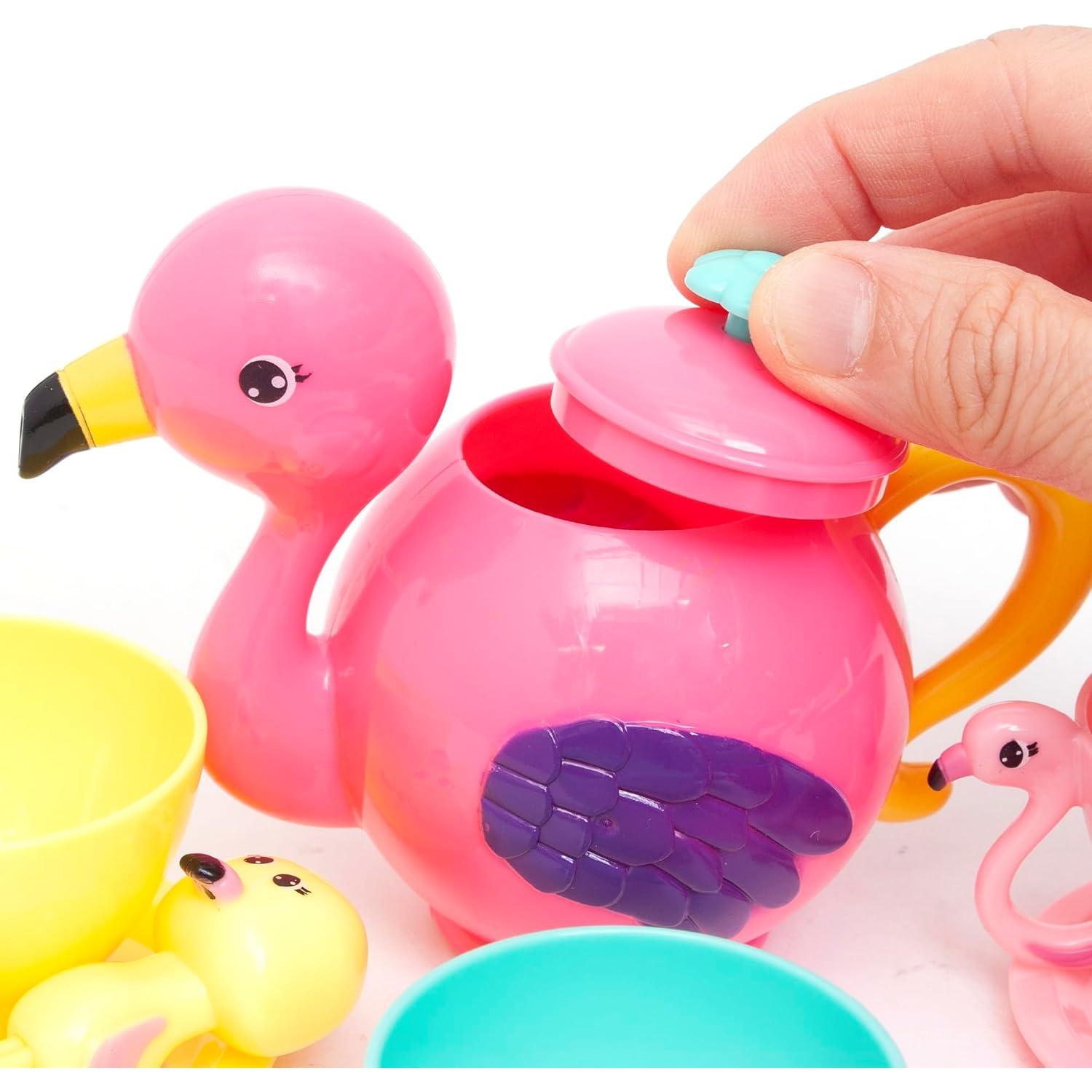 Juego de Té de Flamenco Boley Zoo Troop - 13 Piezas para Niños