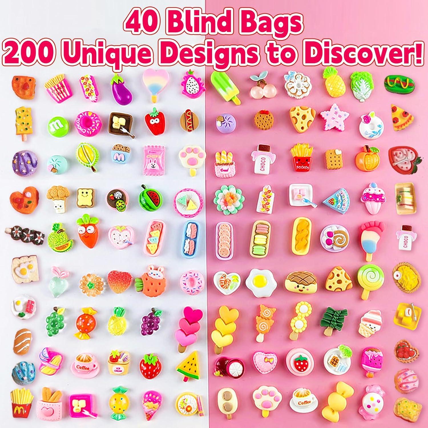 Paquete de 40 Mini Bolsas Sorpresa Comida para Niños - Juguetes de Cocina