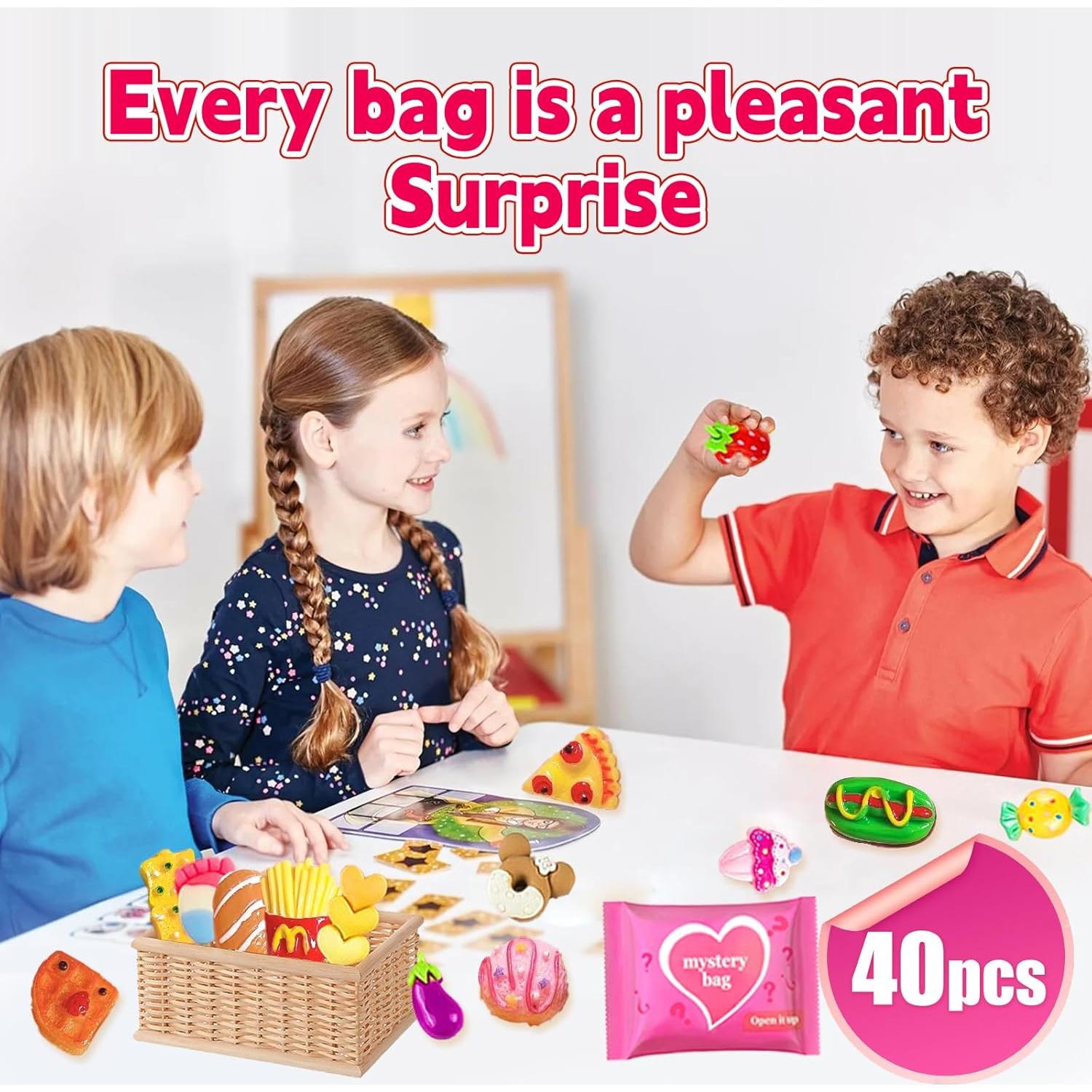 Paquete de 40 Mini Bolsas Sorpresa Comida para Niños - Juguetes de Cocina