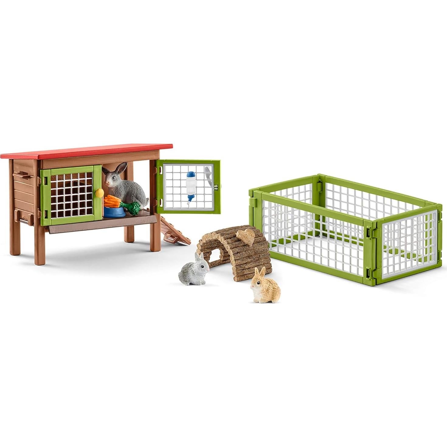 Set de Juego Schleich Casa de Conejos 9PC para Niños