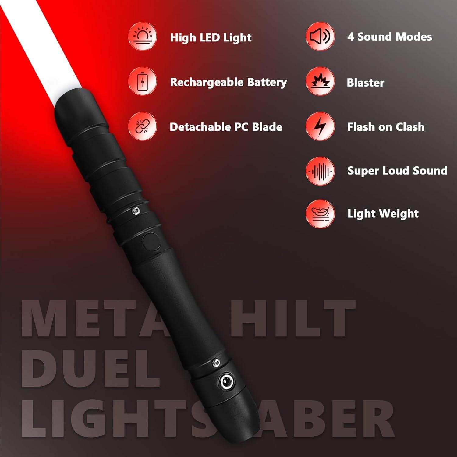 Sable de Luz LED Jedi Sith YDDSABER Rojo Recargable