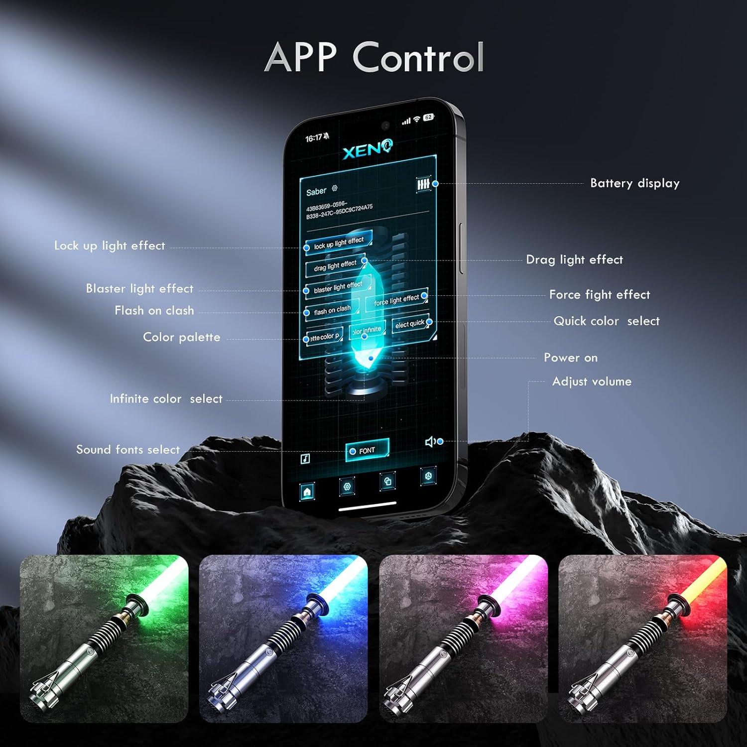 Sable de Luz DAMIENSABER Xenopixel V3 91.44 cm 34 Sonidos RGB