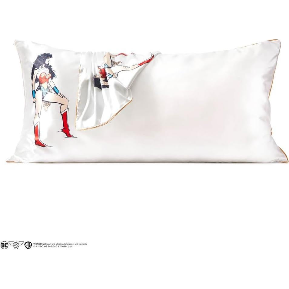 Funda de Almohada Kitsch King Satén Mujer Maravilla 600 Hilos