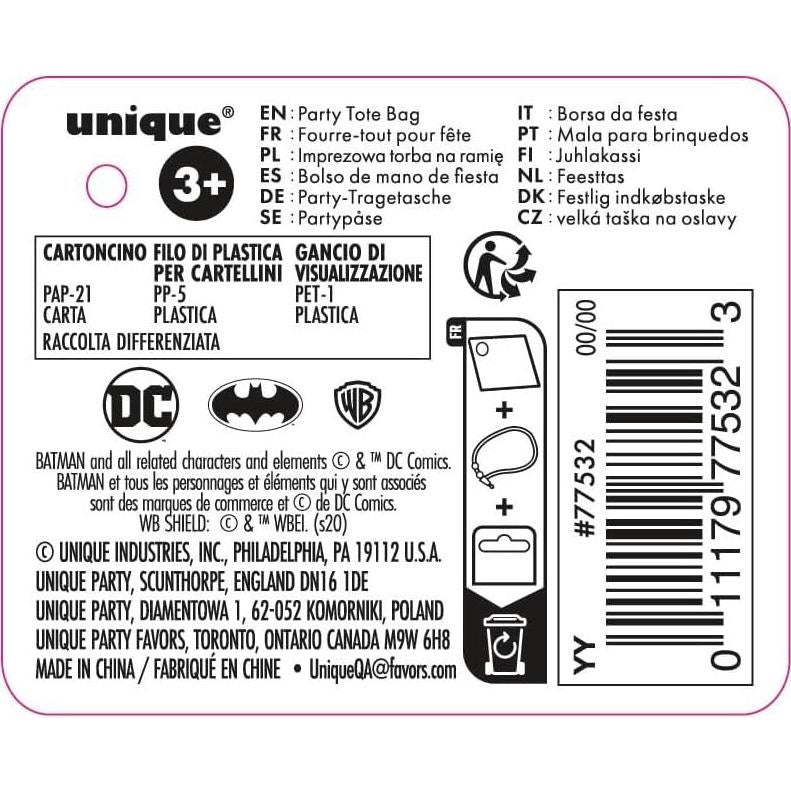 Bolsa Tote Multicolor Batman 33x28 cm - Ecológica y Resistente