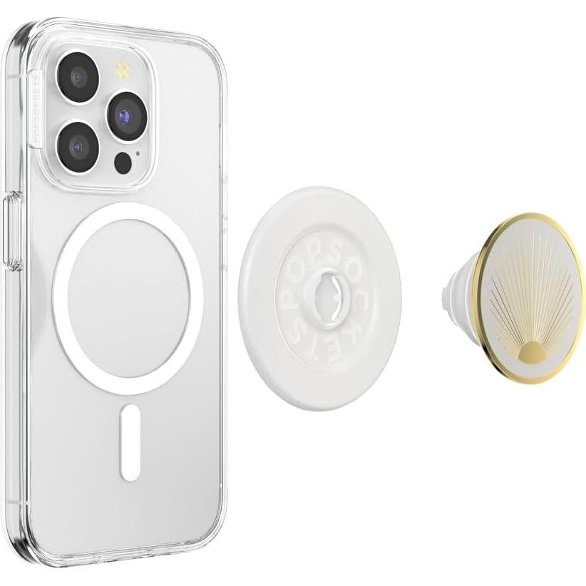 PopGrip PopSockets Redondo MagSafe Soporte Teléfono Blanco