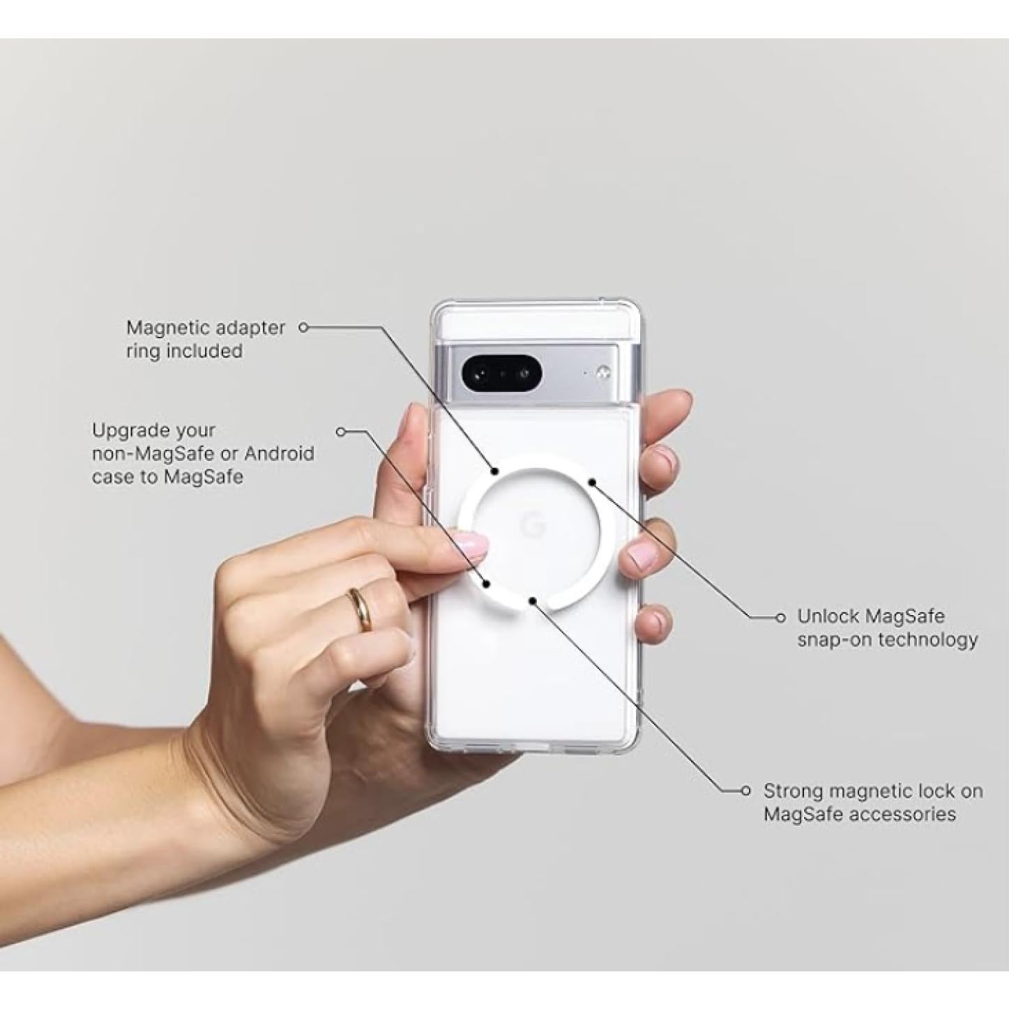 PopGrip PopSockets Redondo MagSafe Soporte Teléfono Blanco