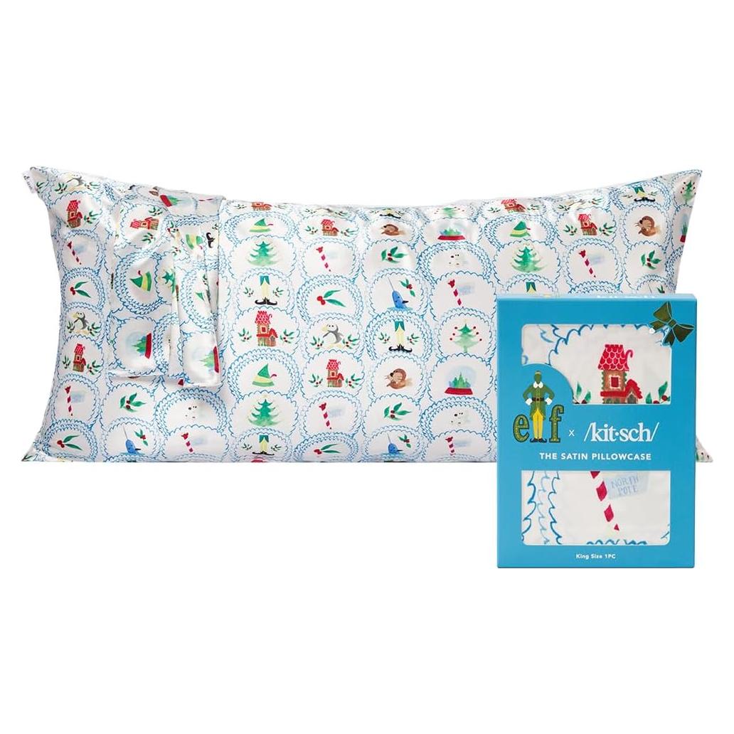 Funda de Almohada Kitsch King Satén 600 Hilos - Elf North Pole