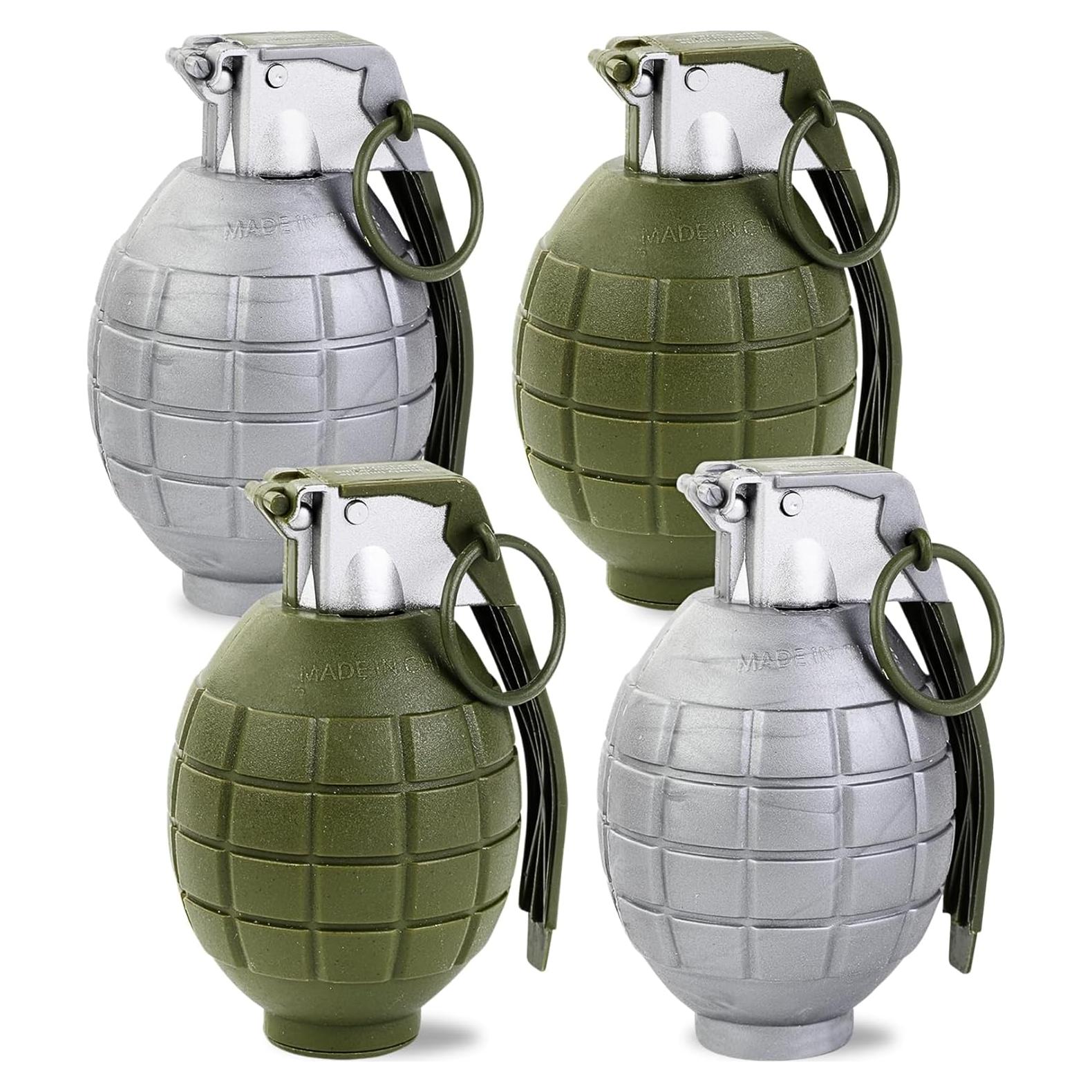 Paquete de 4 Granadas de Juguete Liberty Imports con Sonido