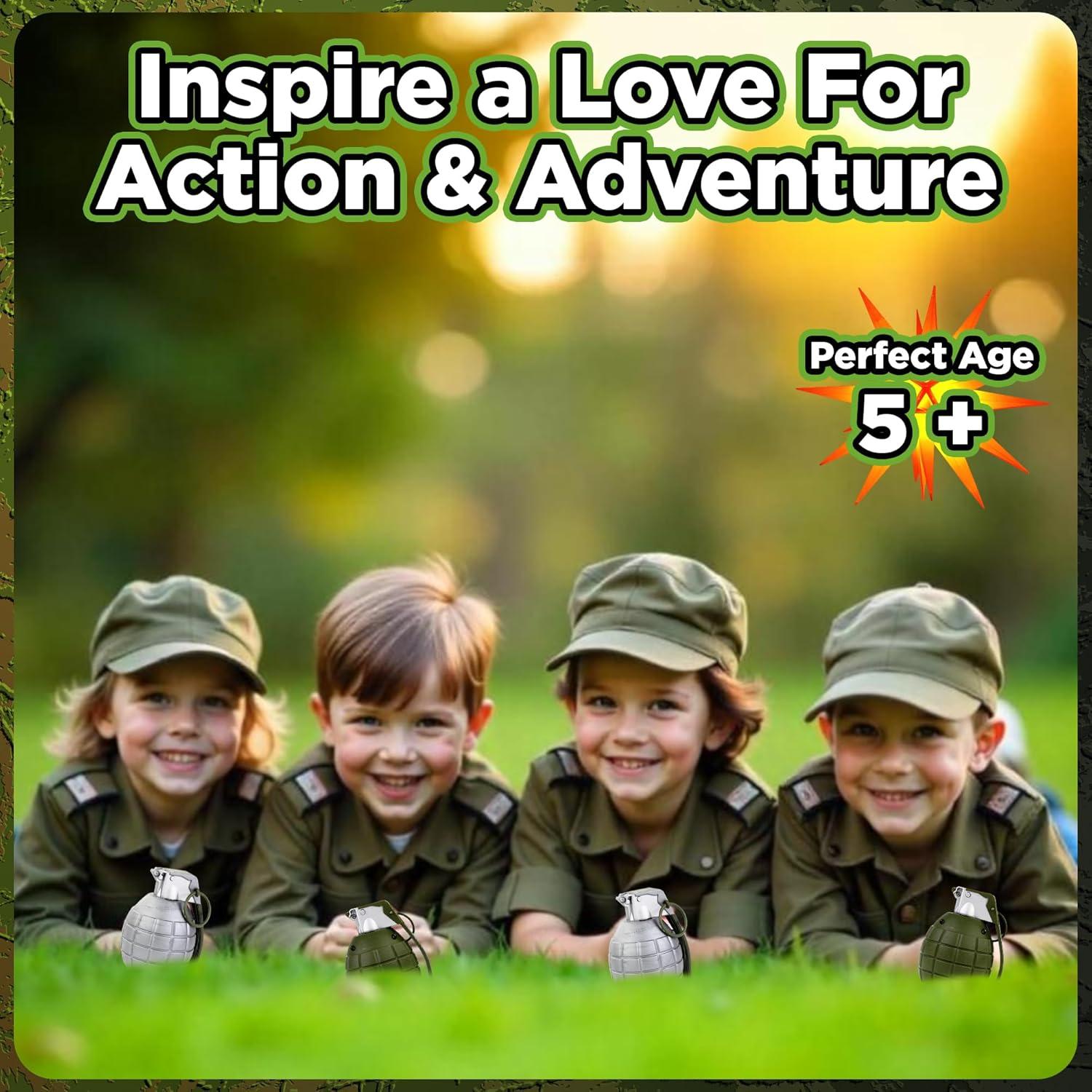 Paquete de 4 Granadas de Juguete Liberty Imports con Sonido