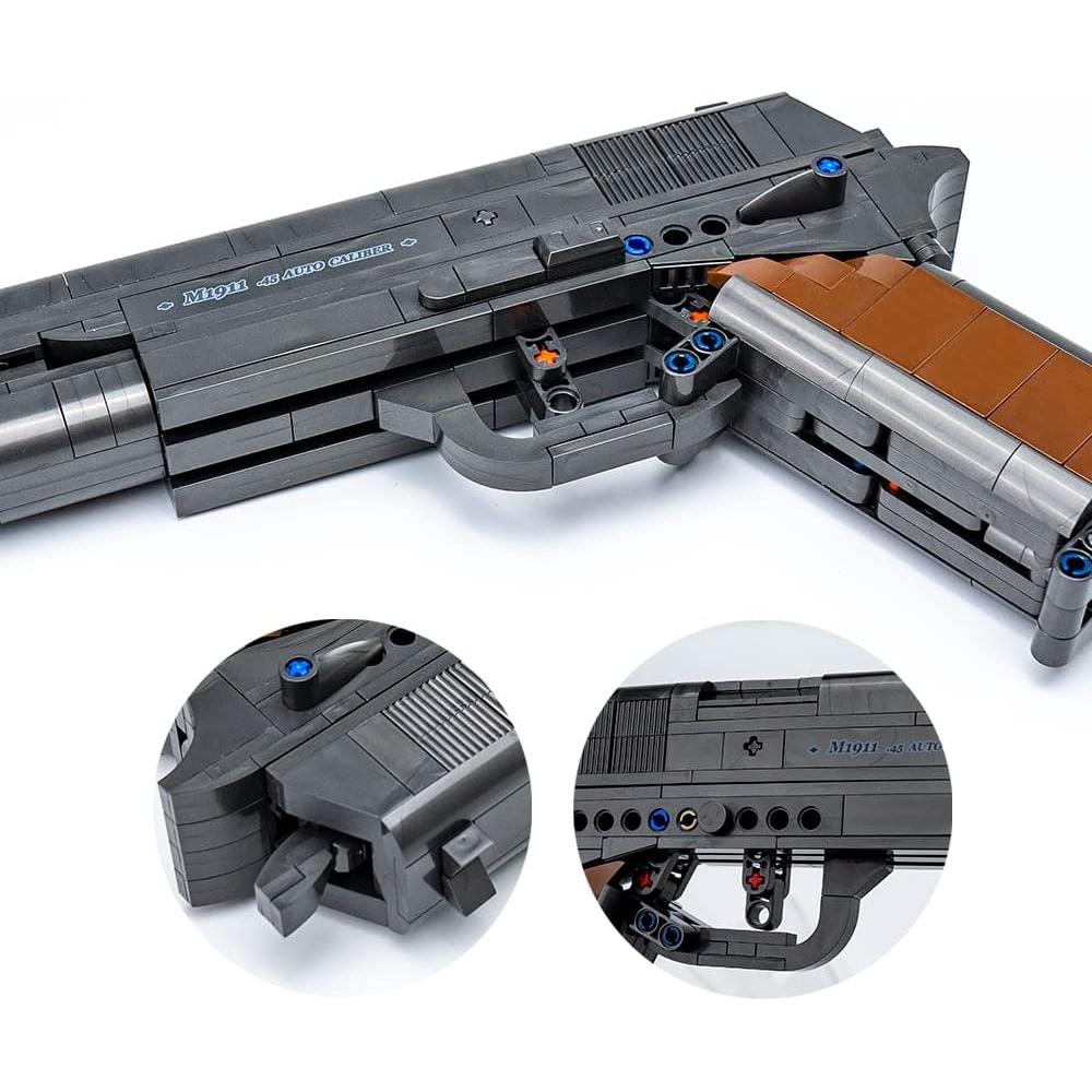 Kit de Construcción de Arma M1911 SHANTOU 333 Piezas Negro