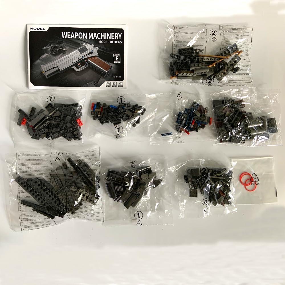 Kit de Construcción de Arma M1911 SHANTOU 333 Piezas Negro