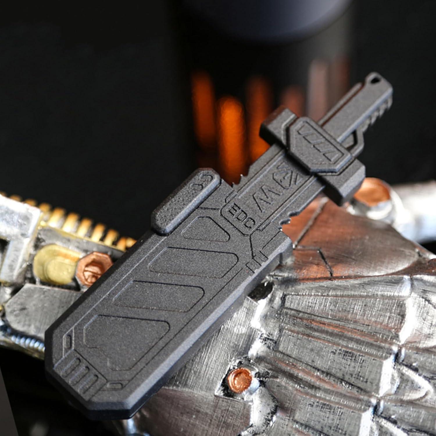 Deslizador de espada KDEDC EDC antiestrés negro mate 10 cm