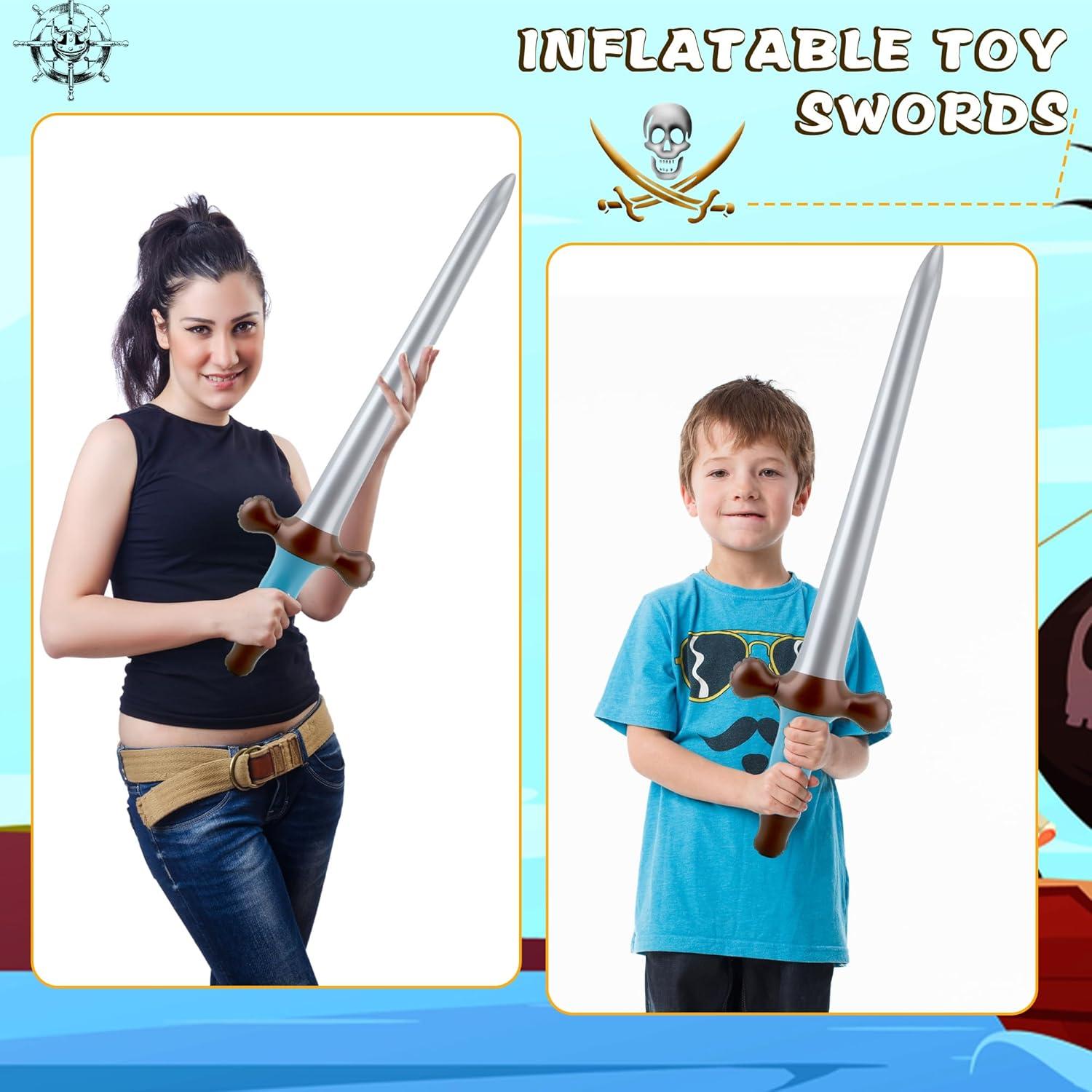 Paquete de 40 Espadas Inflables Pirata 60 cm Fahacop