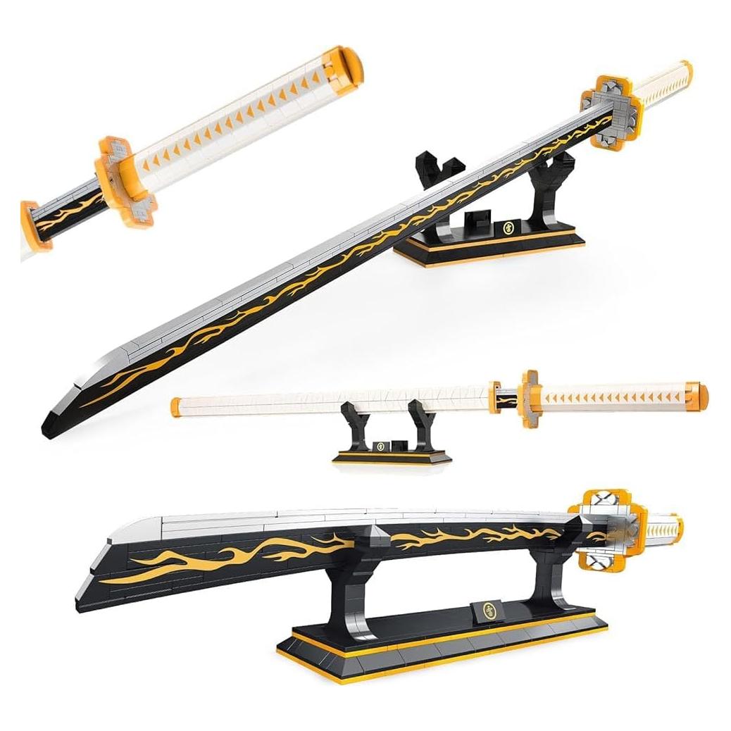Conjunto de Espada Zenitsu Demon Slayer 99 cm con Soporte