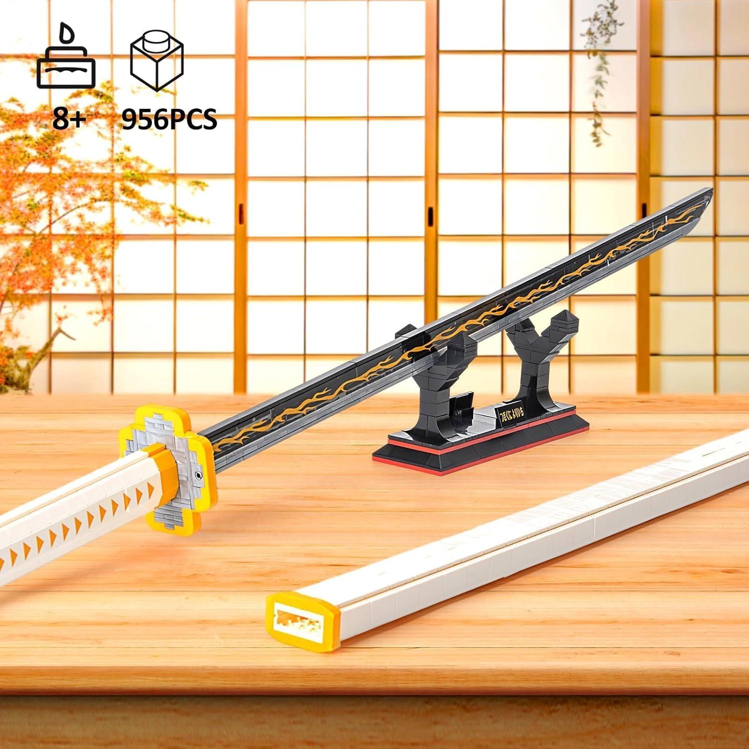 Conjunto de Espada Zenitsu Demon Slayer 99 cm con Soporte