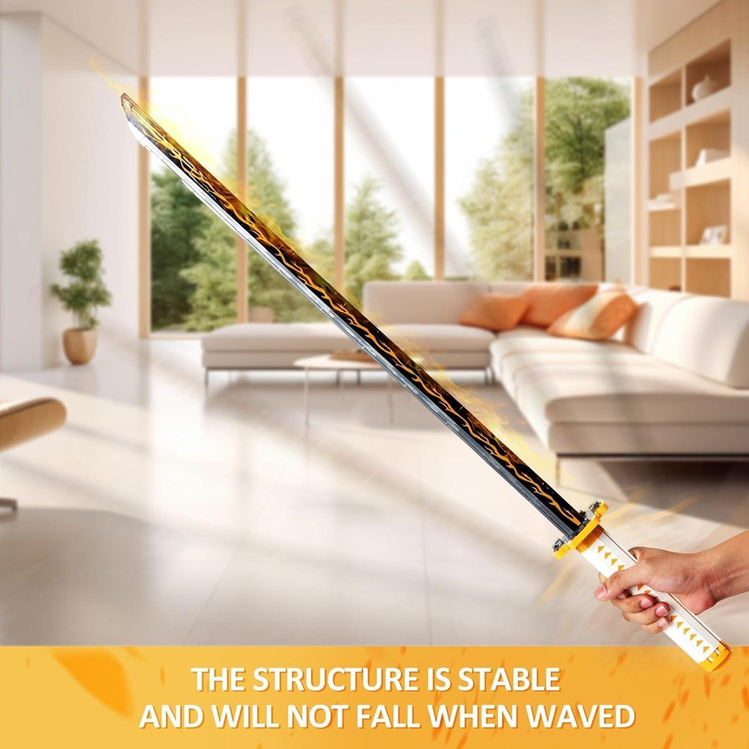 Conjunto de Espada Zenitsu Demon Slayer 99 cm con Soporte