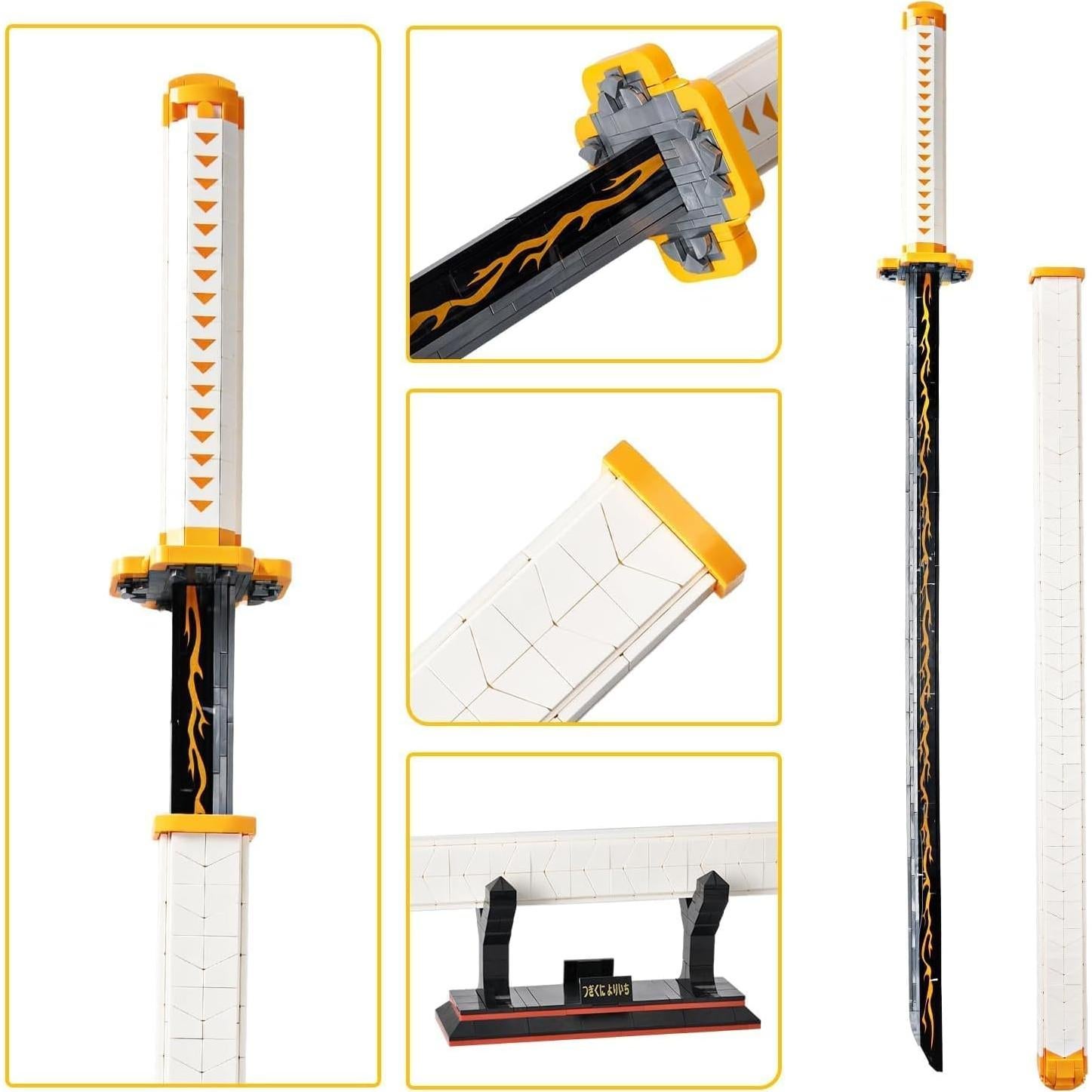 Conjunto de Espada Zenitsu Demon Slayer 99 cm con Soporte