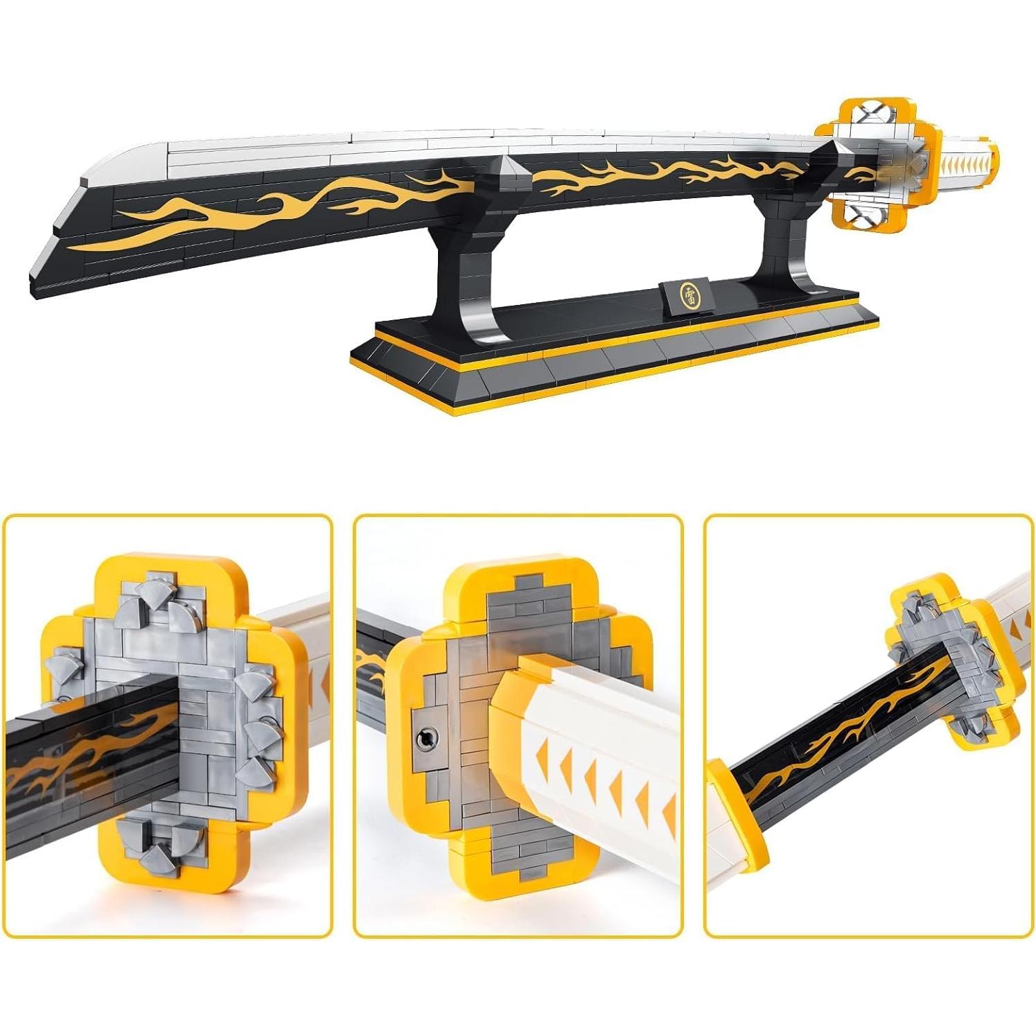 Conjunto de Espada Zenitsu Demon Slayer 99 cm con Soporte