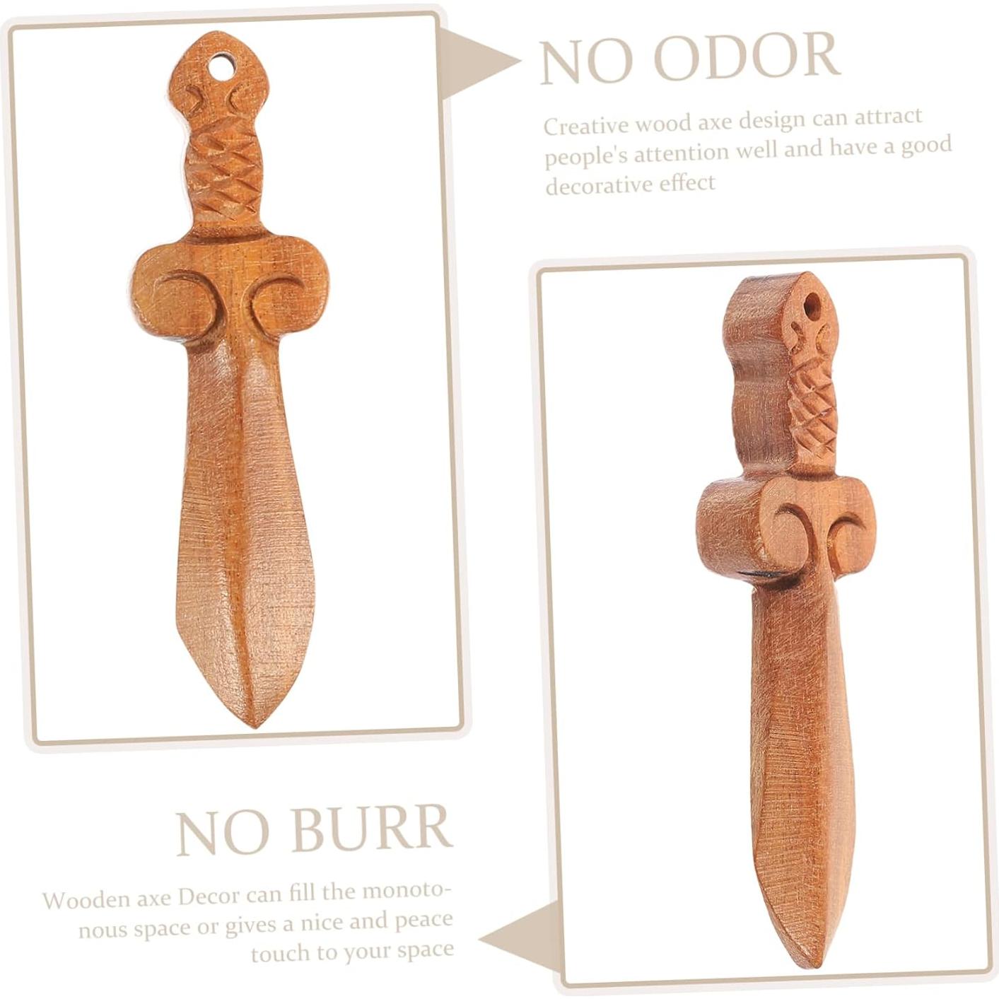 Adornos de Madera ABOOFAN 10 Piezas Mini Espadas Decorativas