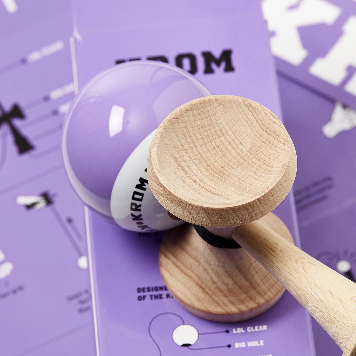 Kendama KROM POP LOL Lavanda - Juguete de Madera Premium