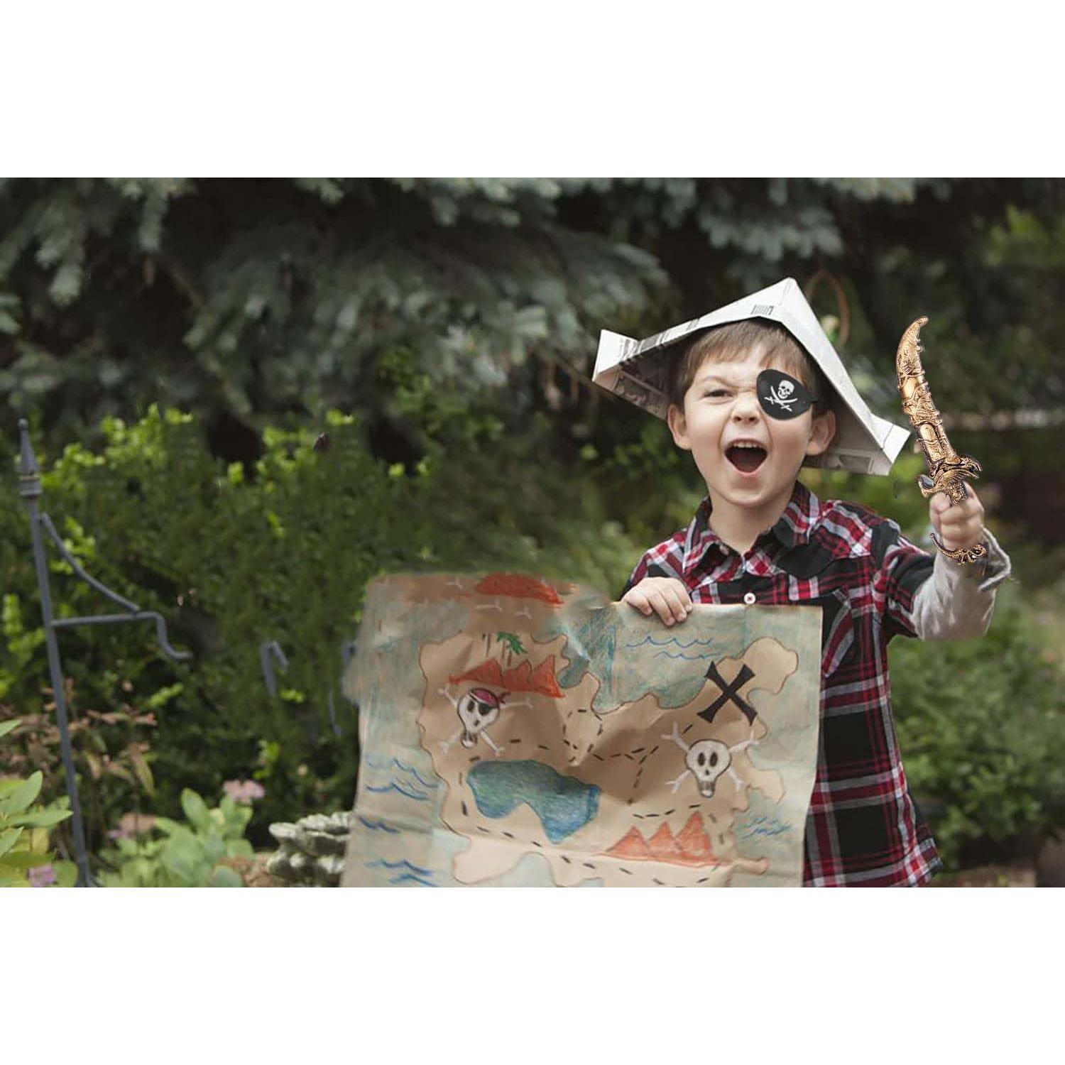 Conjunto 2 Espadas Pirata de Plástico Lanxitown 21.6 cm