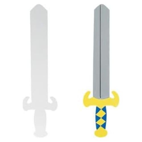 Juego de 12 Espadas DIY de Papel Divertidas Expresiones 50.8 cm